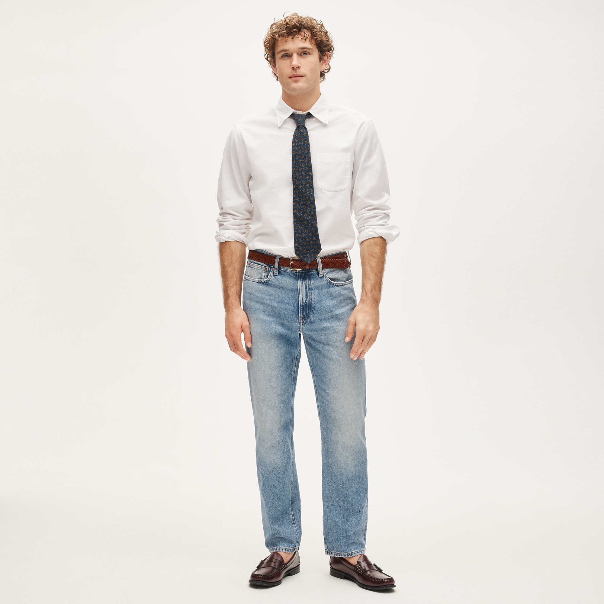 Broken-in organic cotton oxford shirt