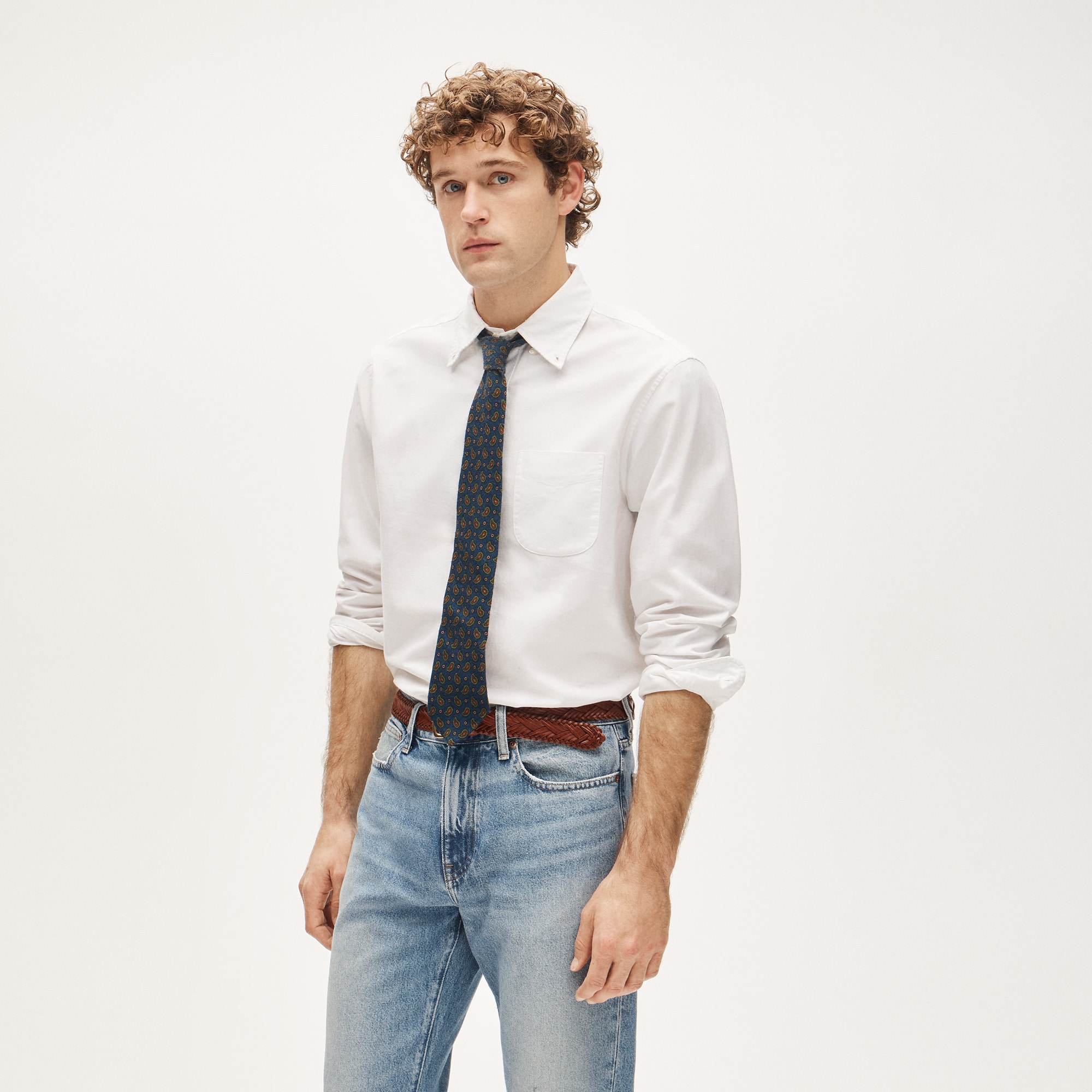 Broken-in organic cotton oxford shirt