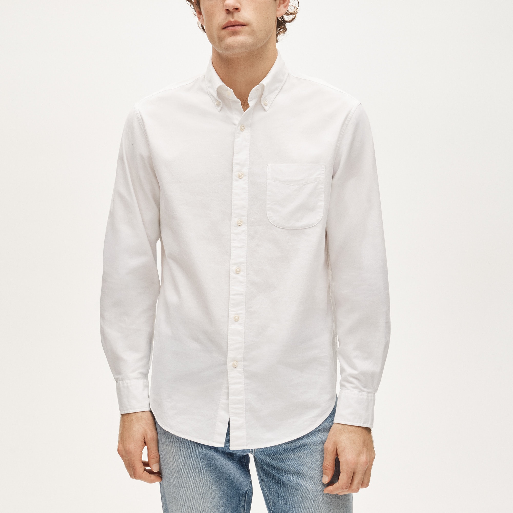 Broken-in organic cotton oxford shirt