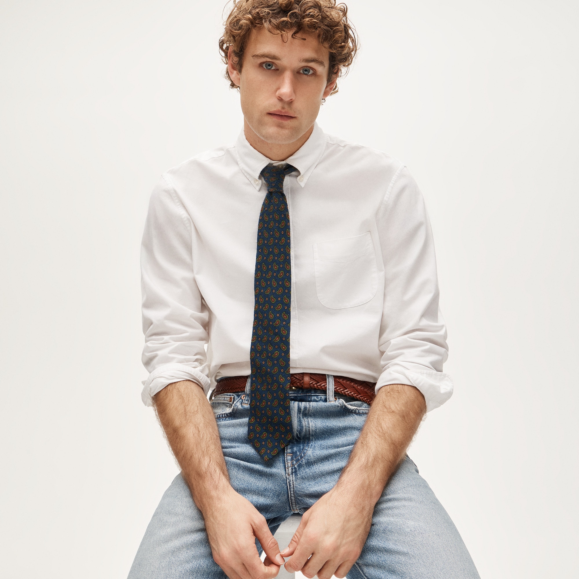 Broken-in organic cotton oxford shirt