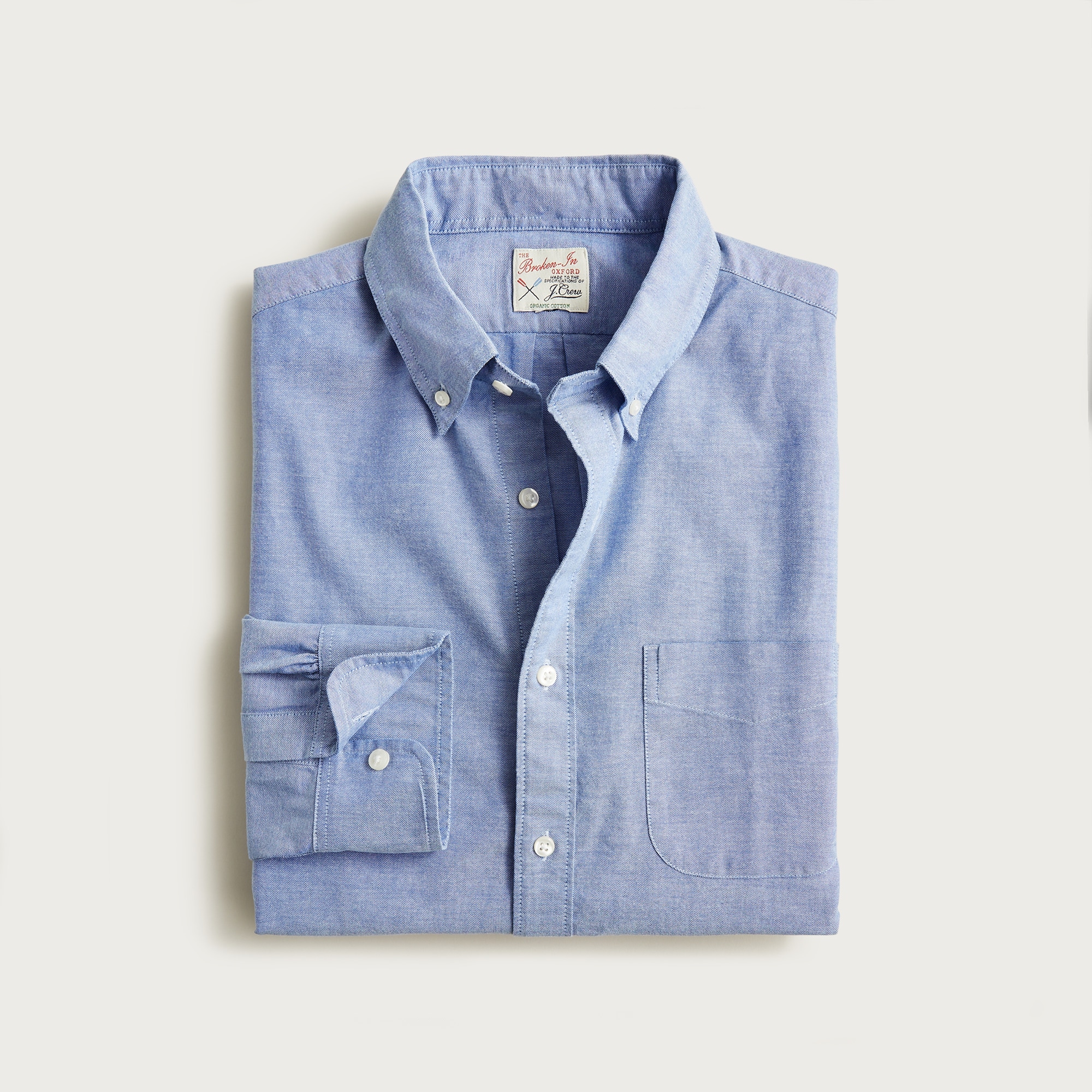 Broken-in organic cotton oxford shirt