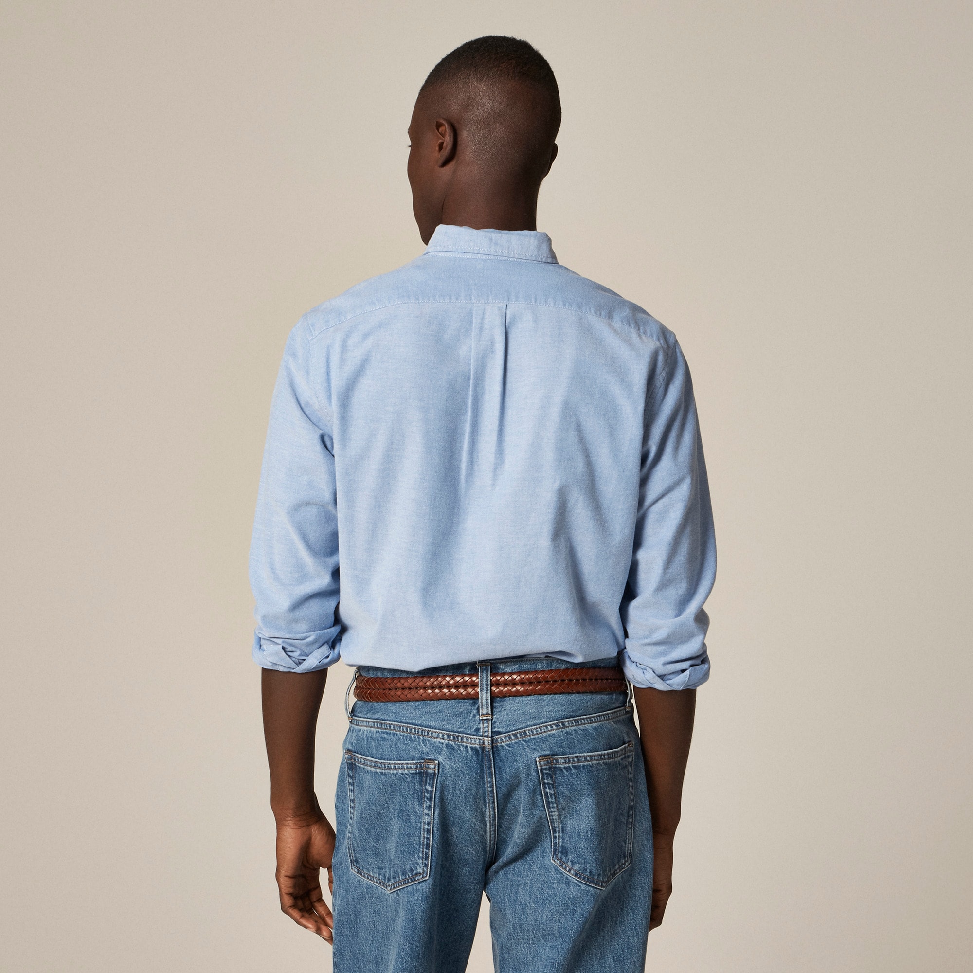 Broken-in organic cotton oxford shirt