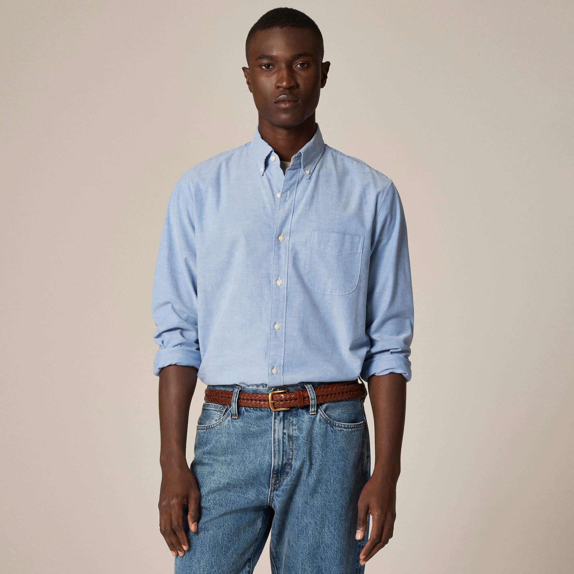 Broken-in Organic Cotton Oxford Shirt For Men | J.Crew