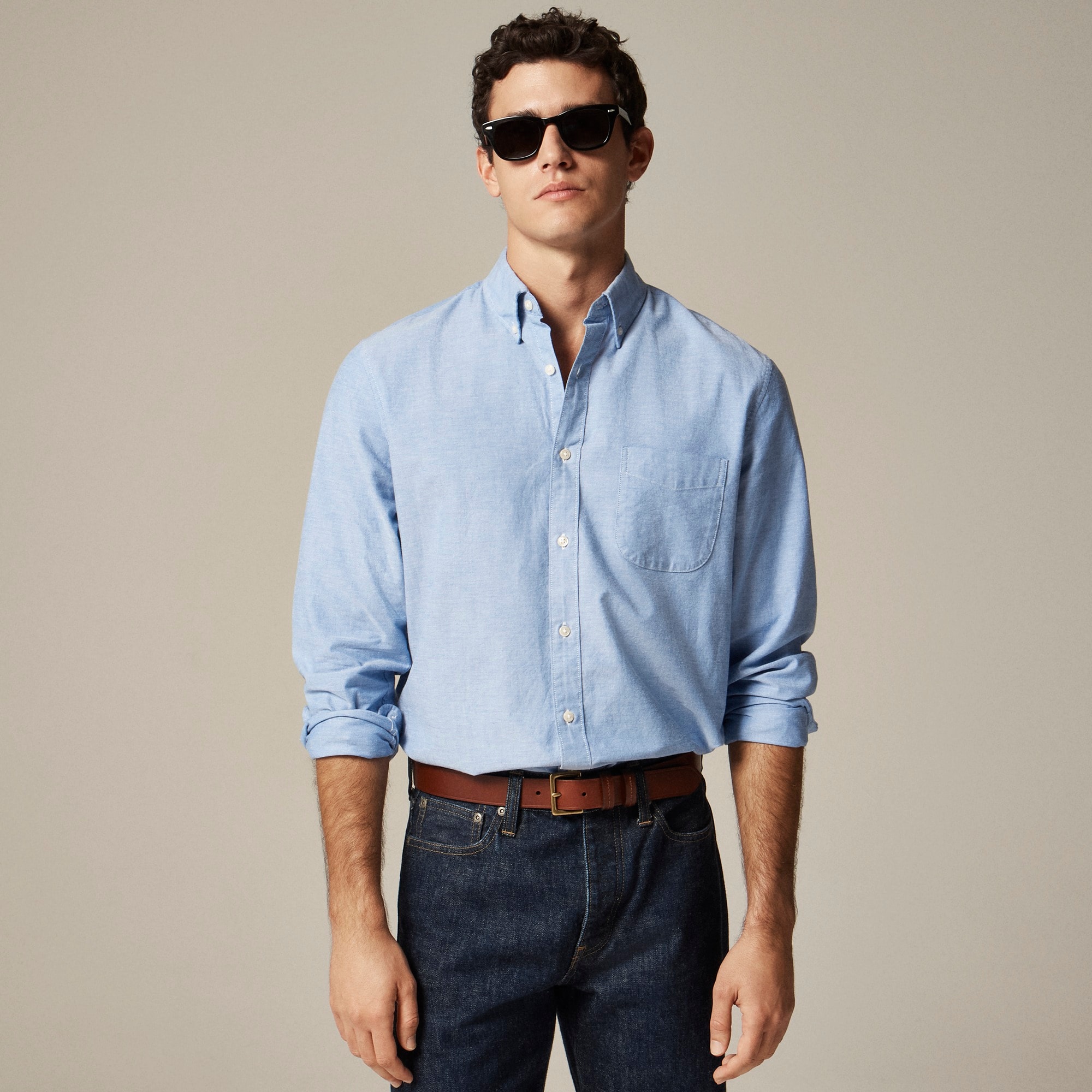 mens Relaxed Broken-in organic cotton oxford shirt