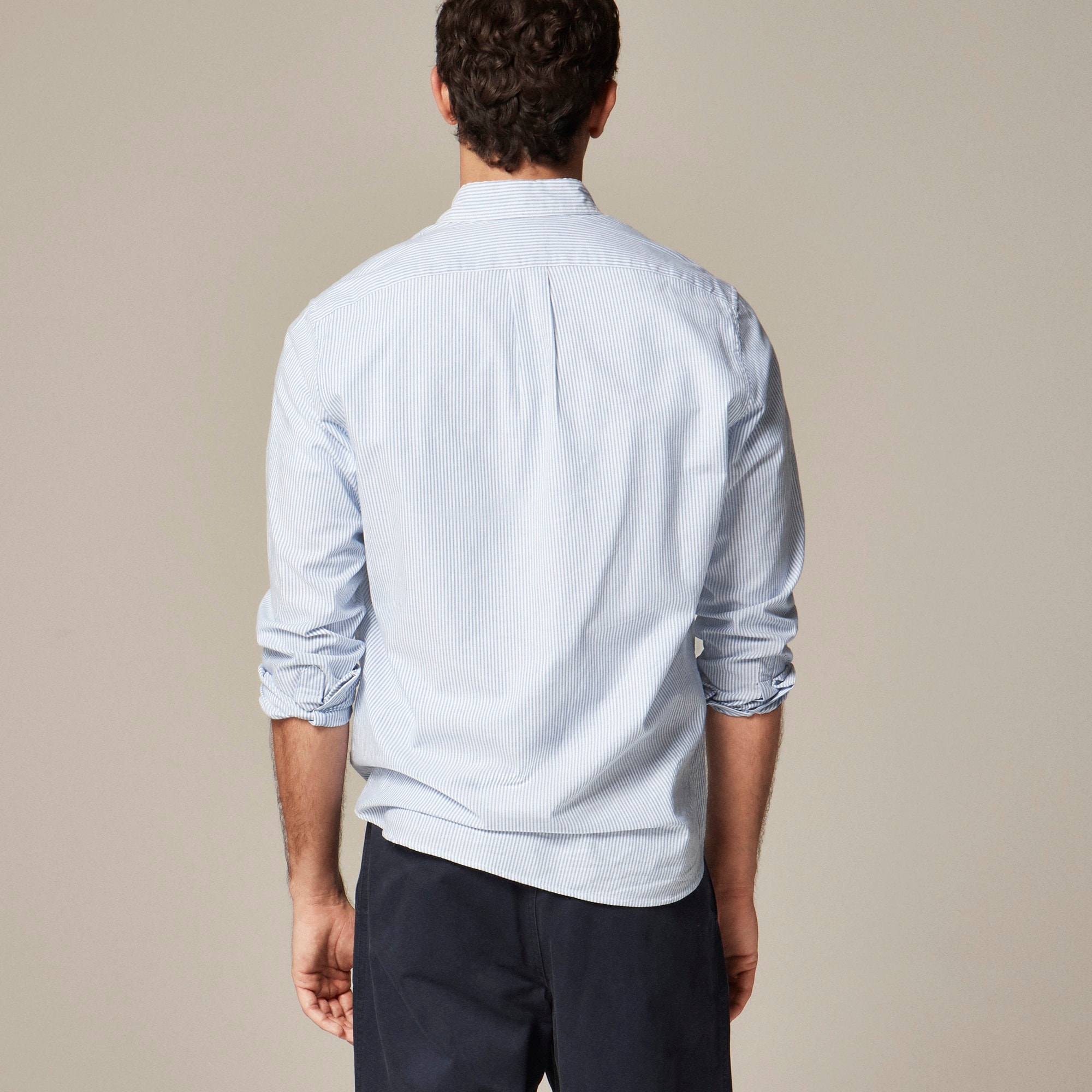 Slim Untucked Broken-in organic cotton oxford shirt