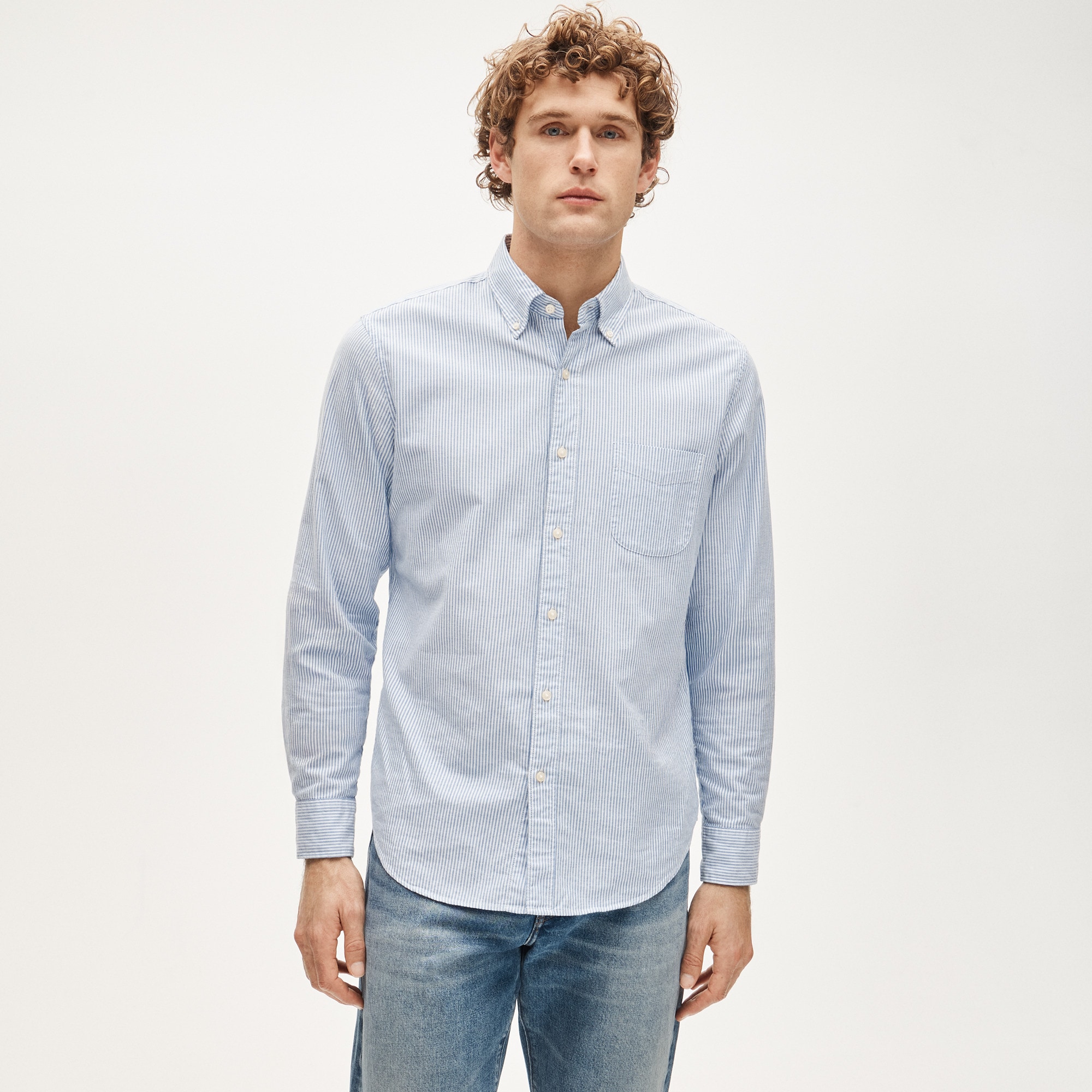 Broken-in organic cotton oxford shirt