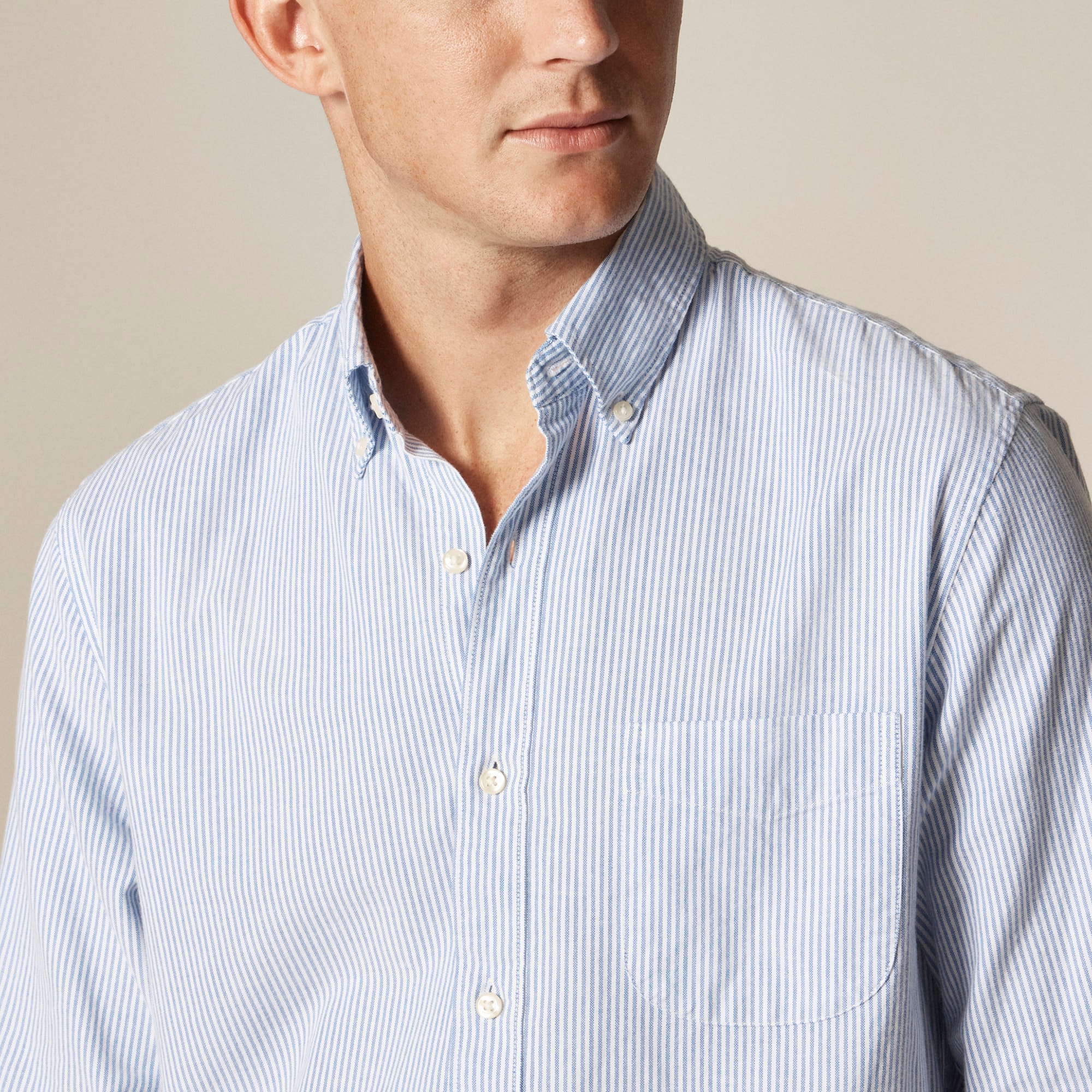 Slim Untucked Broken-in organic cotton oxford shirt