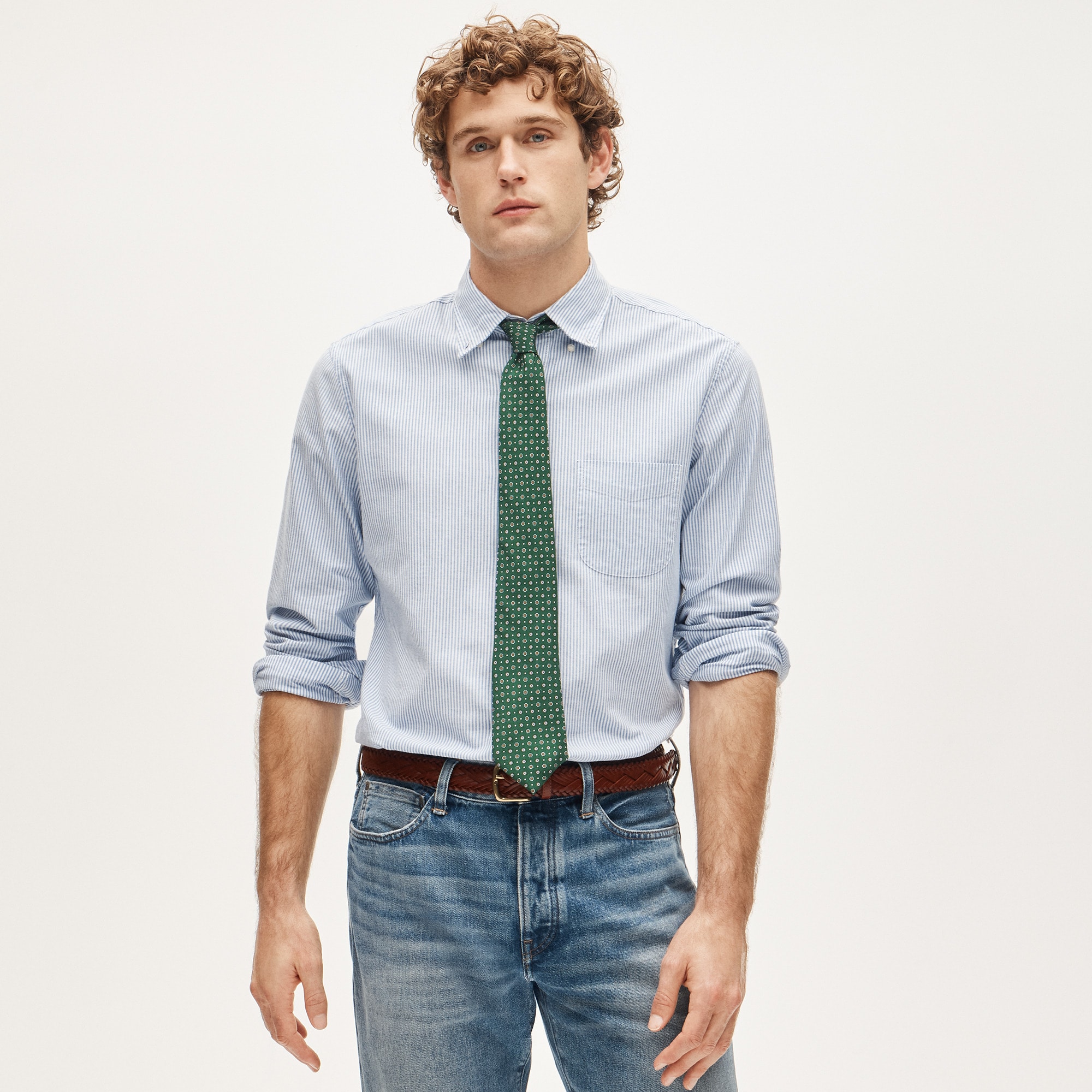  Broken-in organic cotton oxford shirt