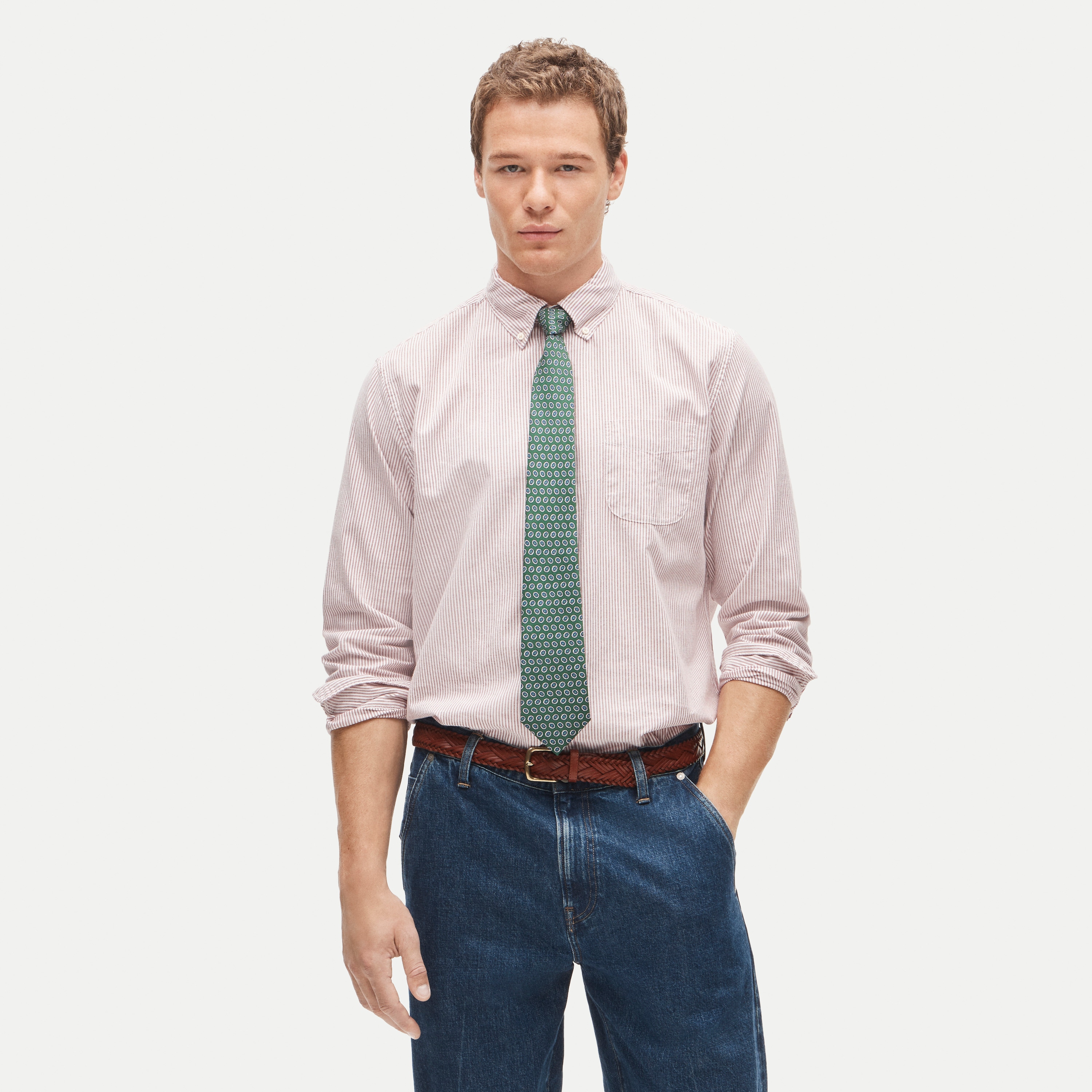 Broken-in organic cotton oxford shirt