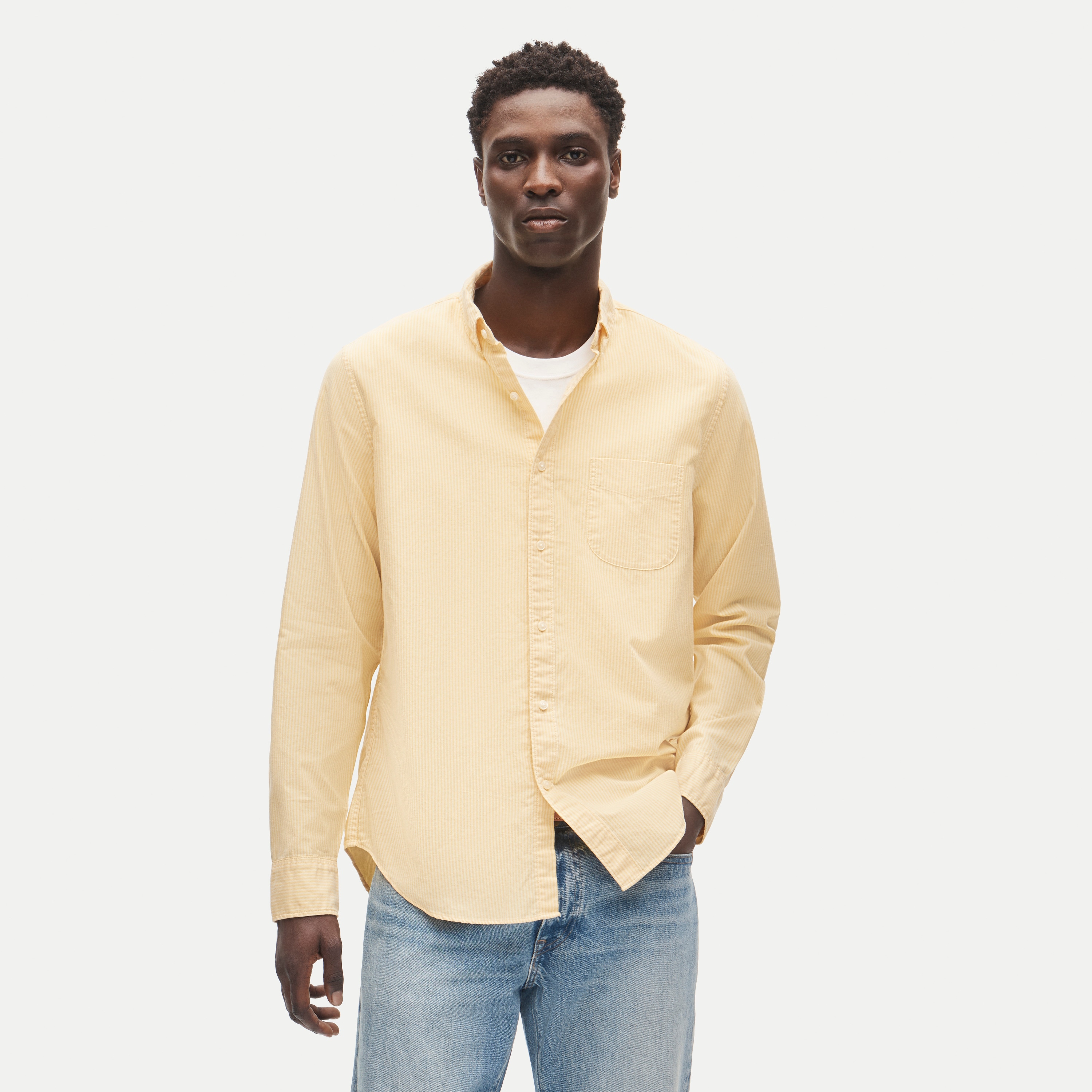 Broken-in organic cotton oxford shirt