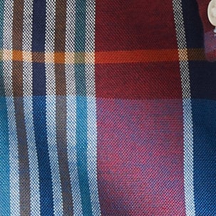 HENLEY PLAID RED NAVY M
