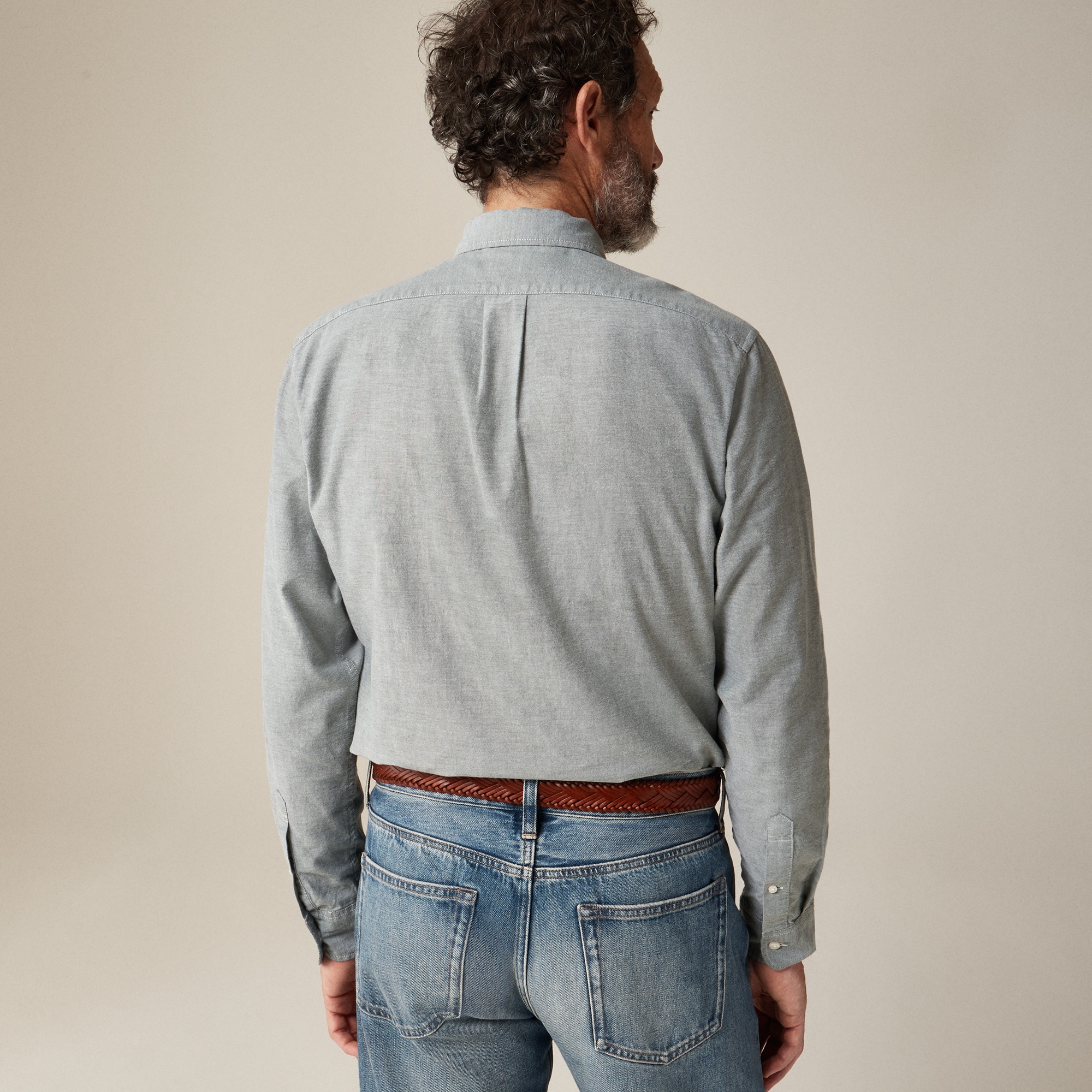 Slim Broken-in organic cotton oxford shirt
