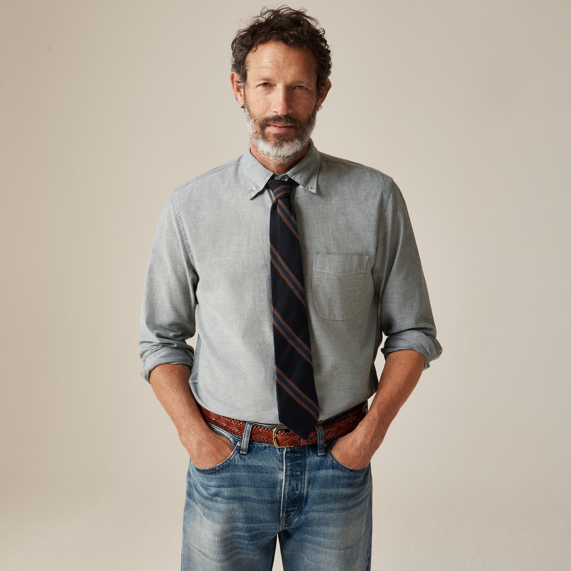  Slim Broken-in organic cotton oxford shirt