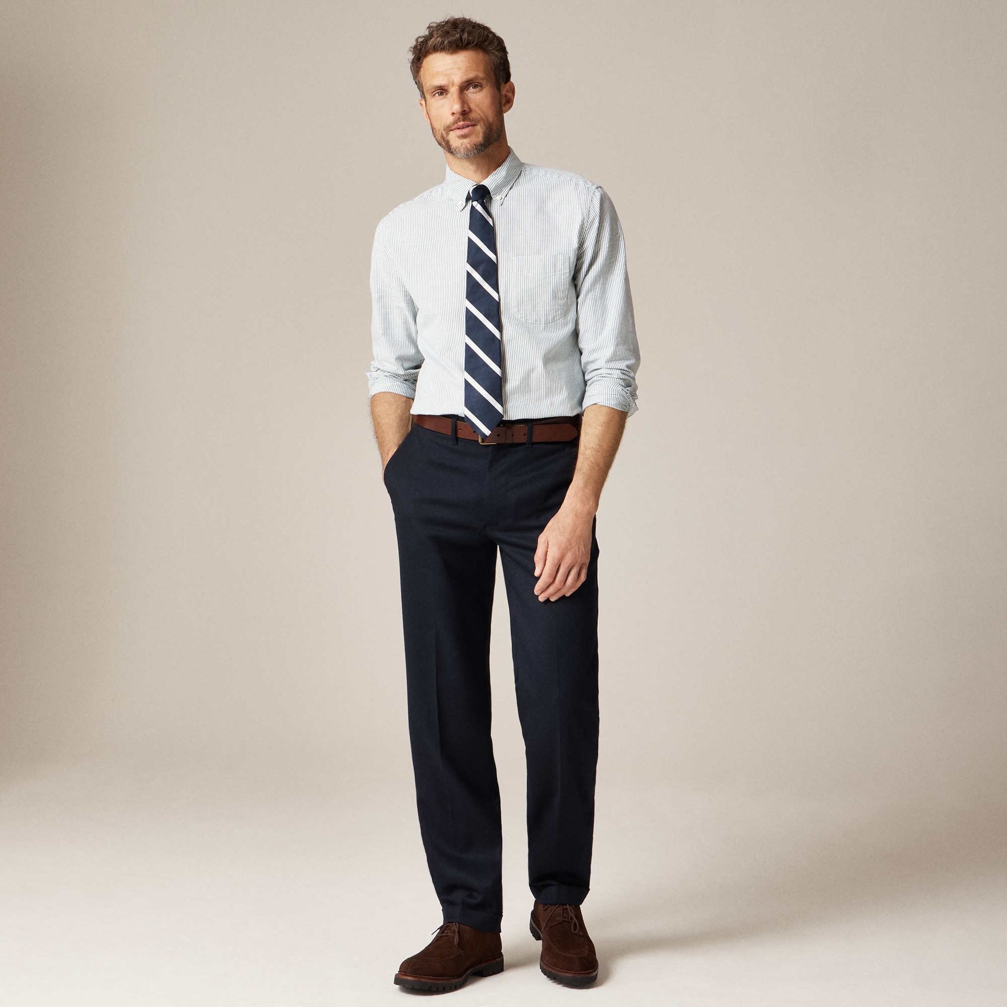 Slim Broken-in organic cotton oxford shirt