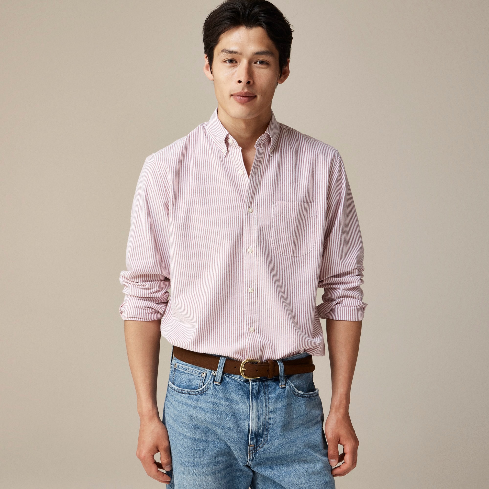 mens Slim Broken-in organic cotton oxford shirt