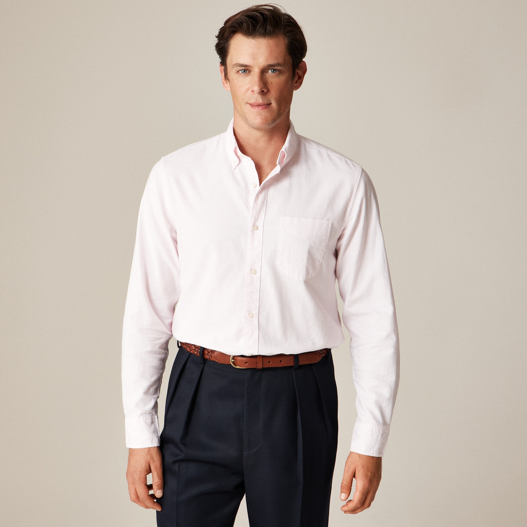 Broken-in organic cotton oxford shirt