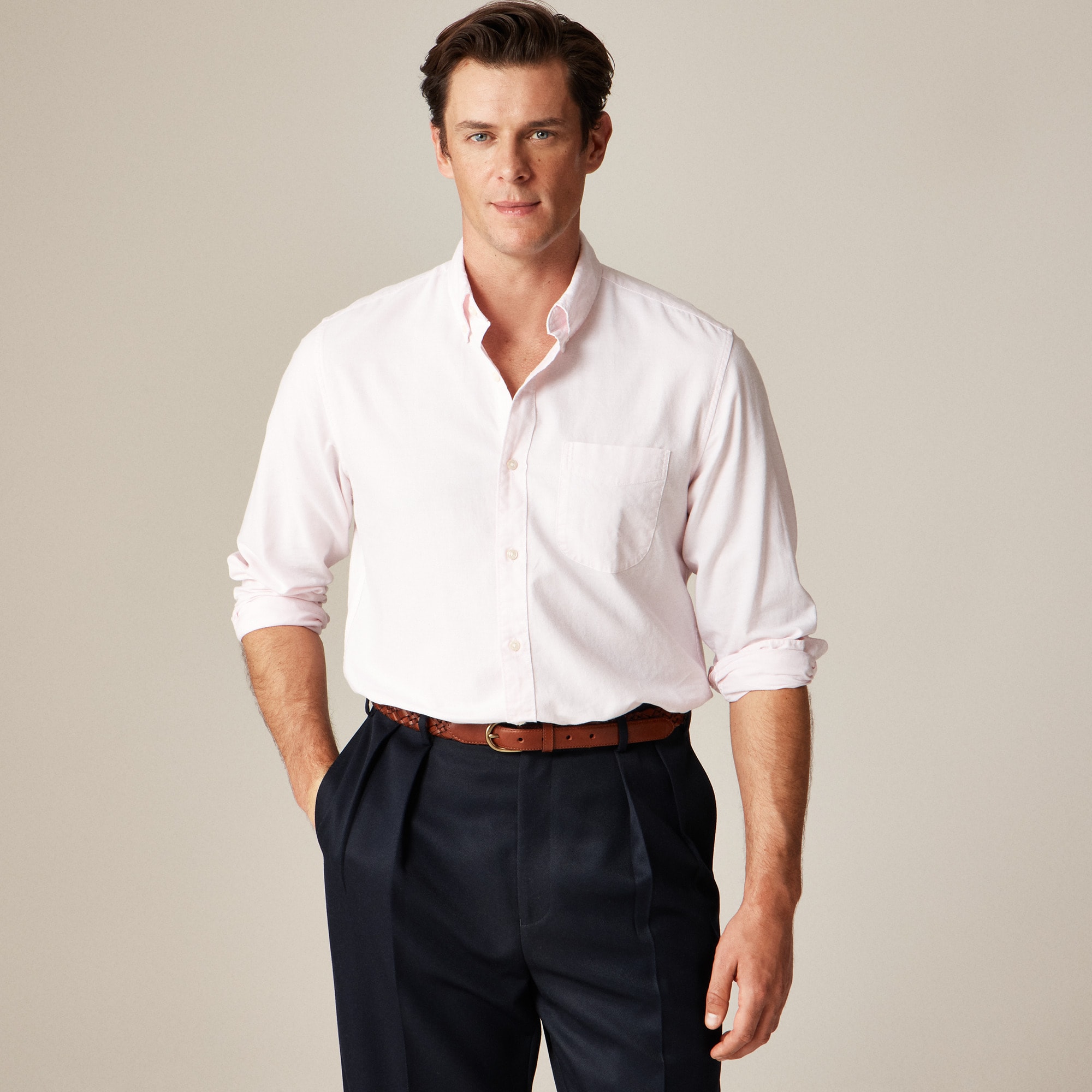 Broken-in organic cotton oxford shirt