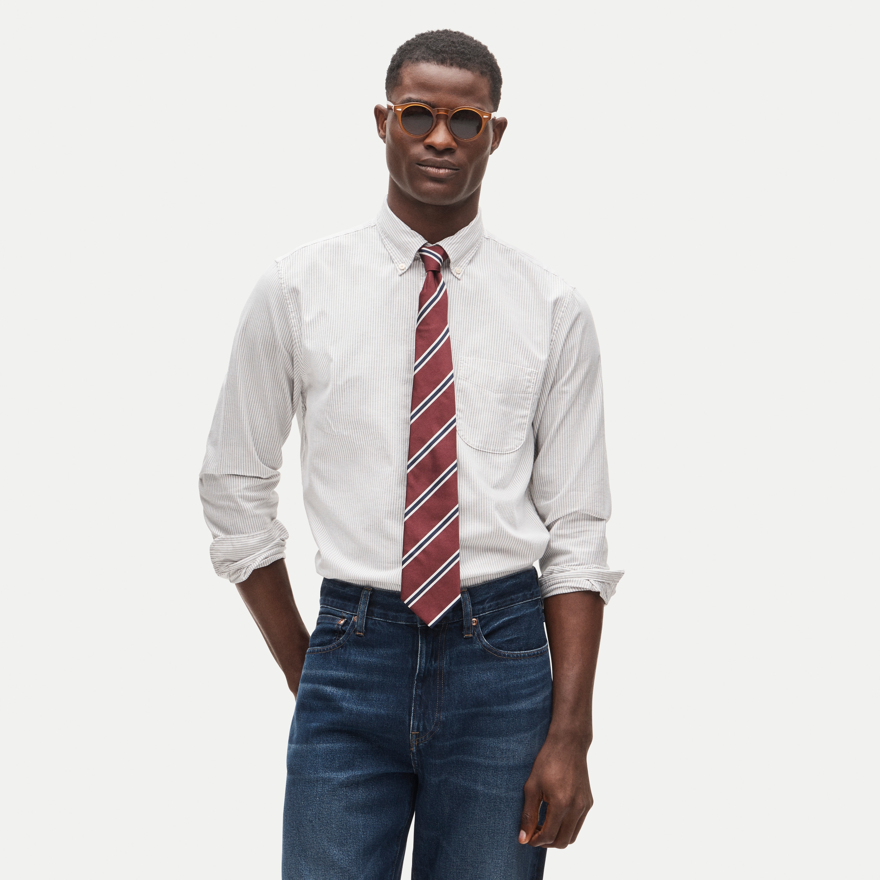 Broken-in organic cotton oxford shirt