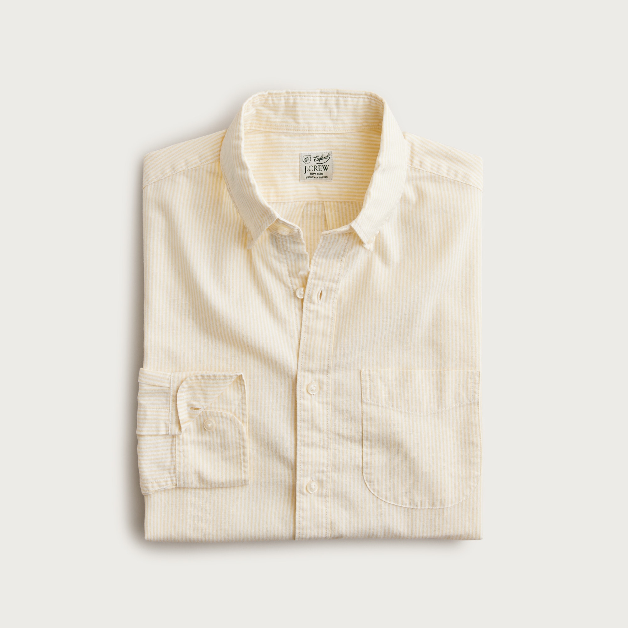 Broken-in organic cotton oxford shirt