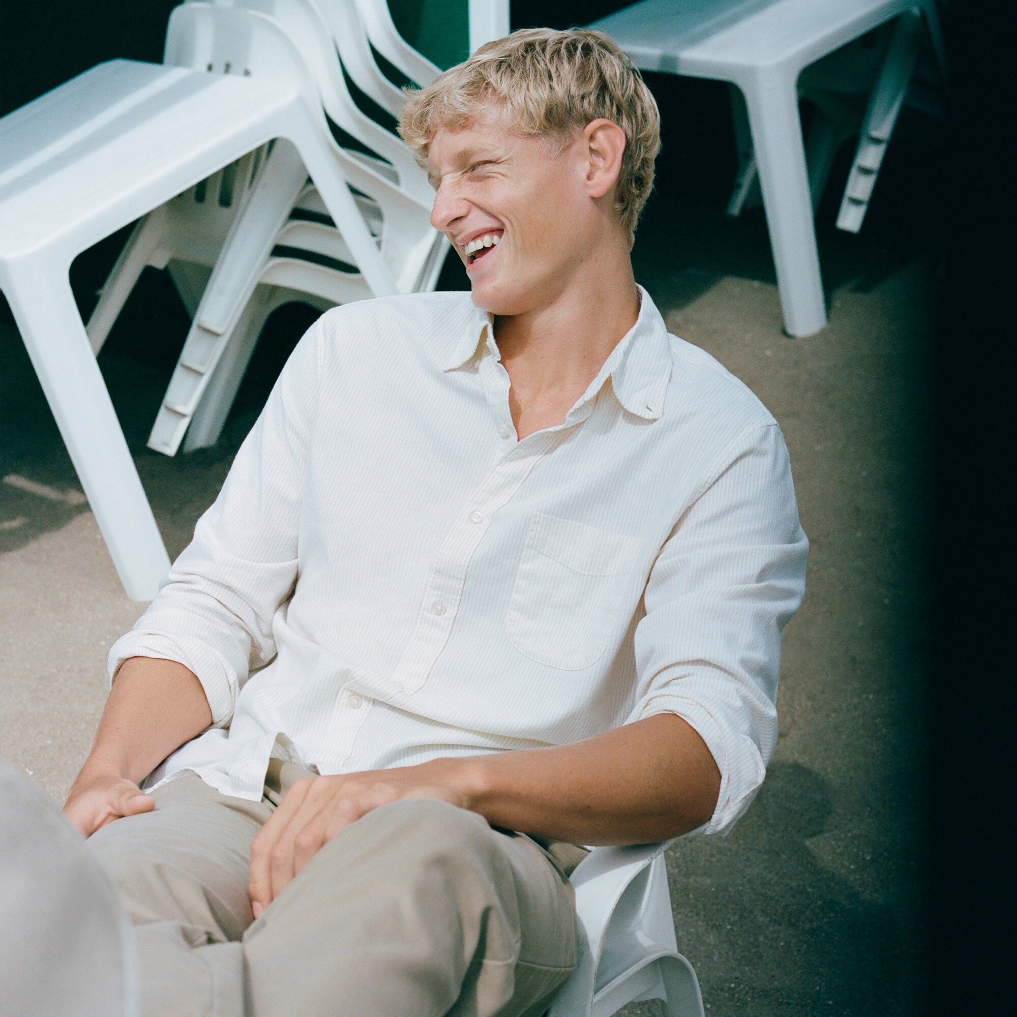 Broken-in organic cotton oxford shirt