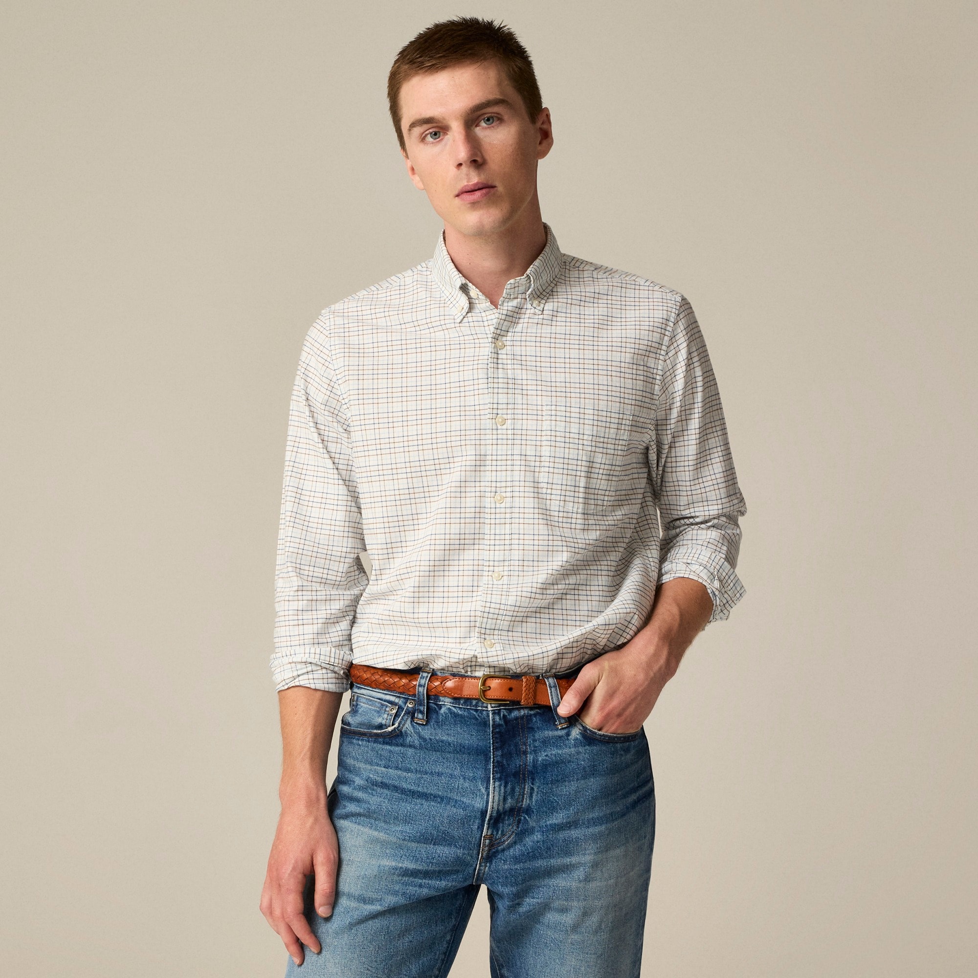  Broken-in organic cotton oxford shirt
