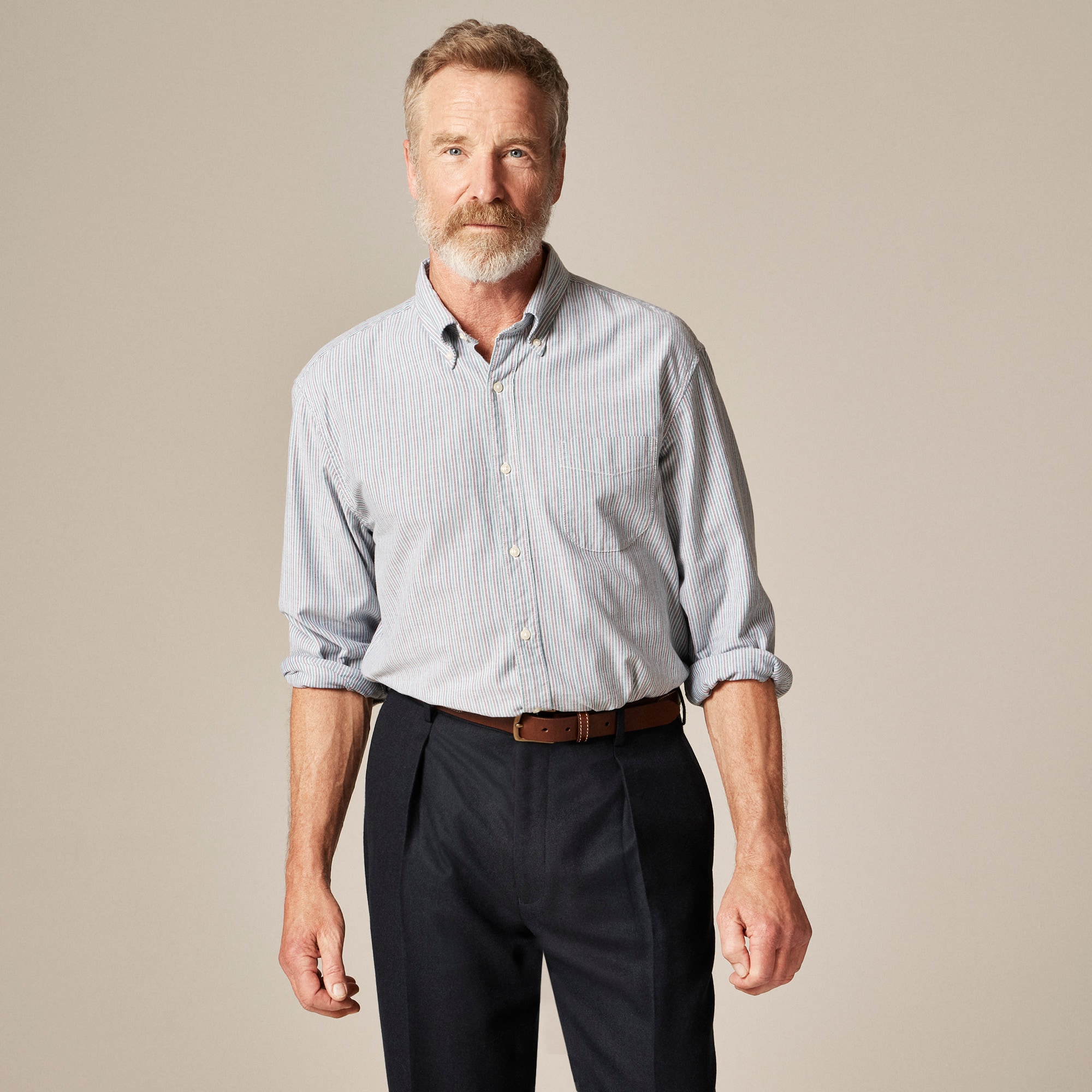 Broken-in organic cotton oxford shirt