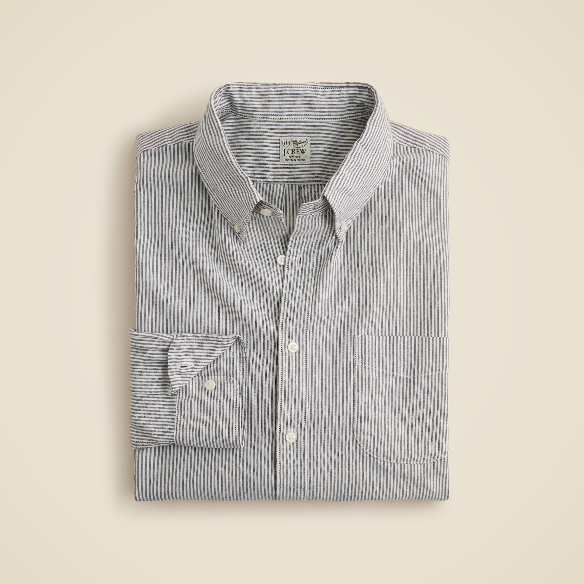 Broken-in organic cotton oxford shirt