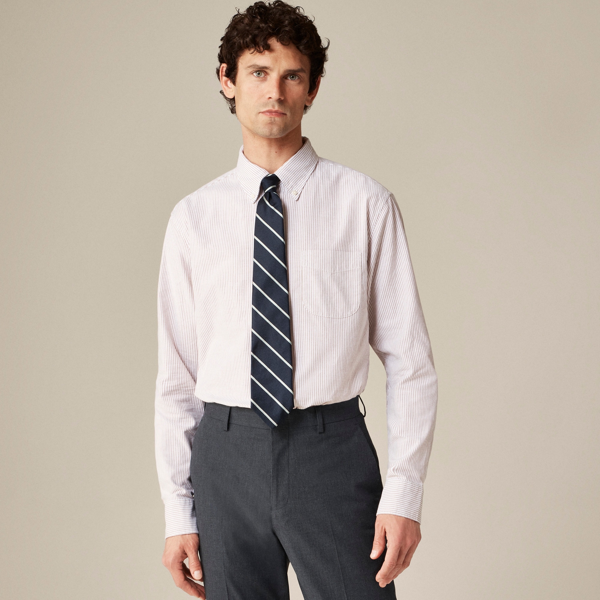 Broken-in organic cotton oxford shirt