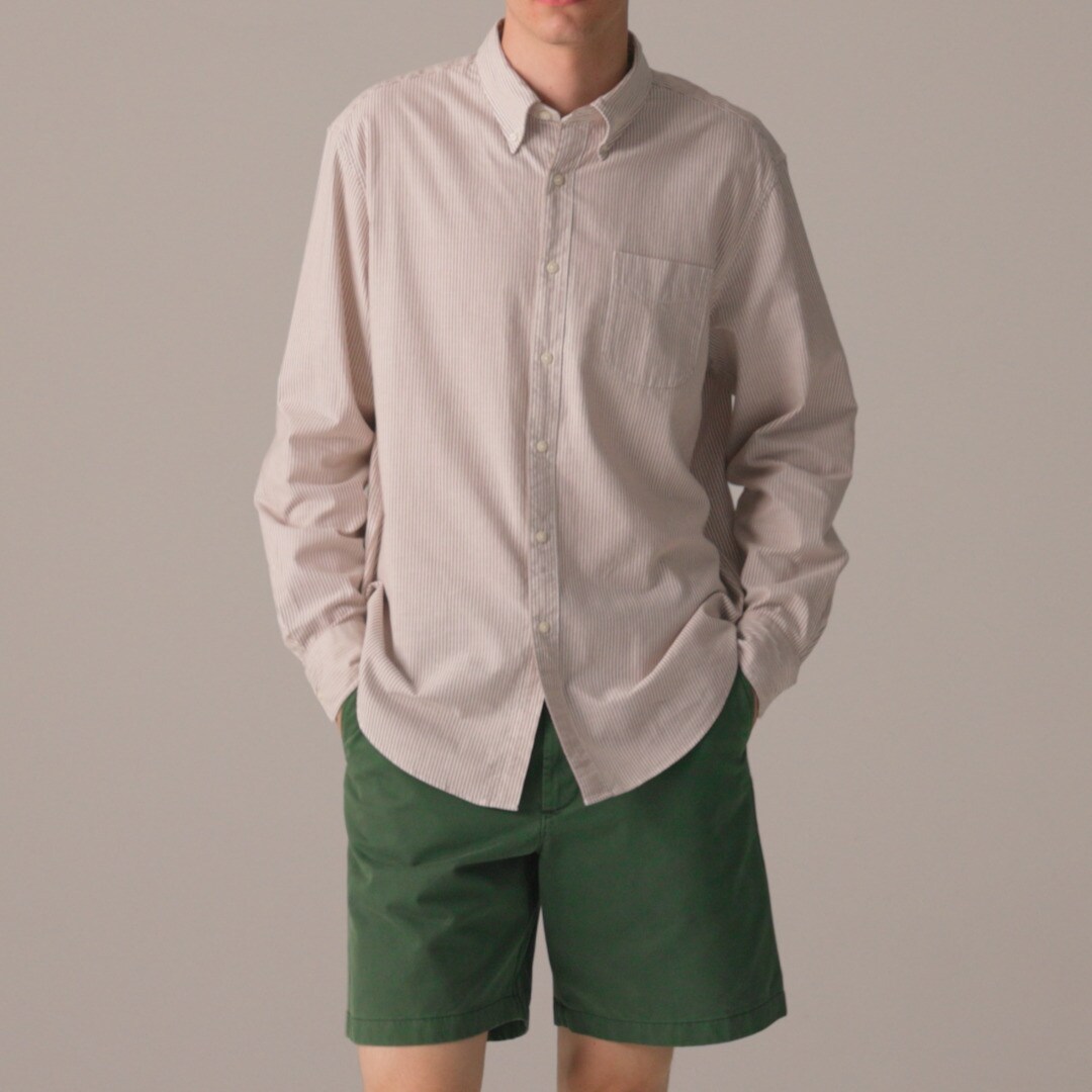 Broken-in organic cotton oxford shirt