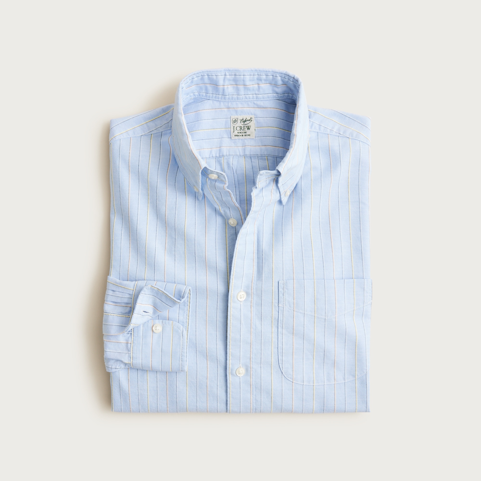 Broken-in organic cotton oxford shirt