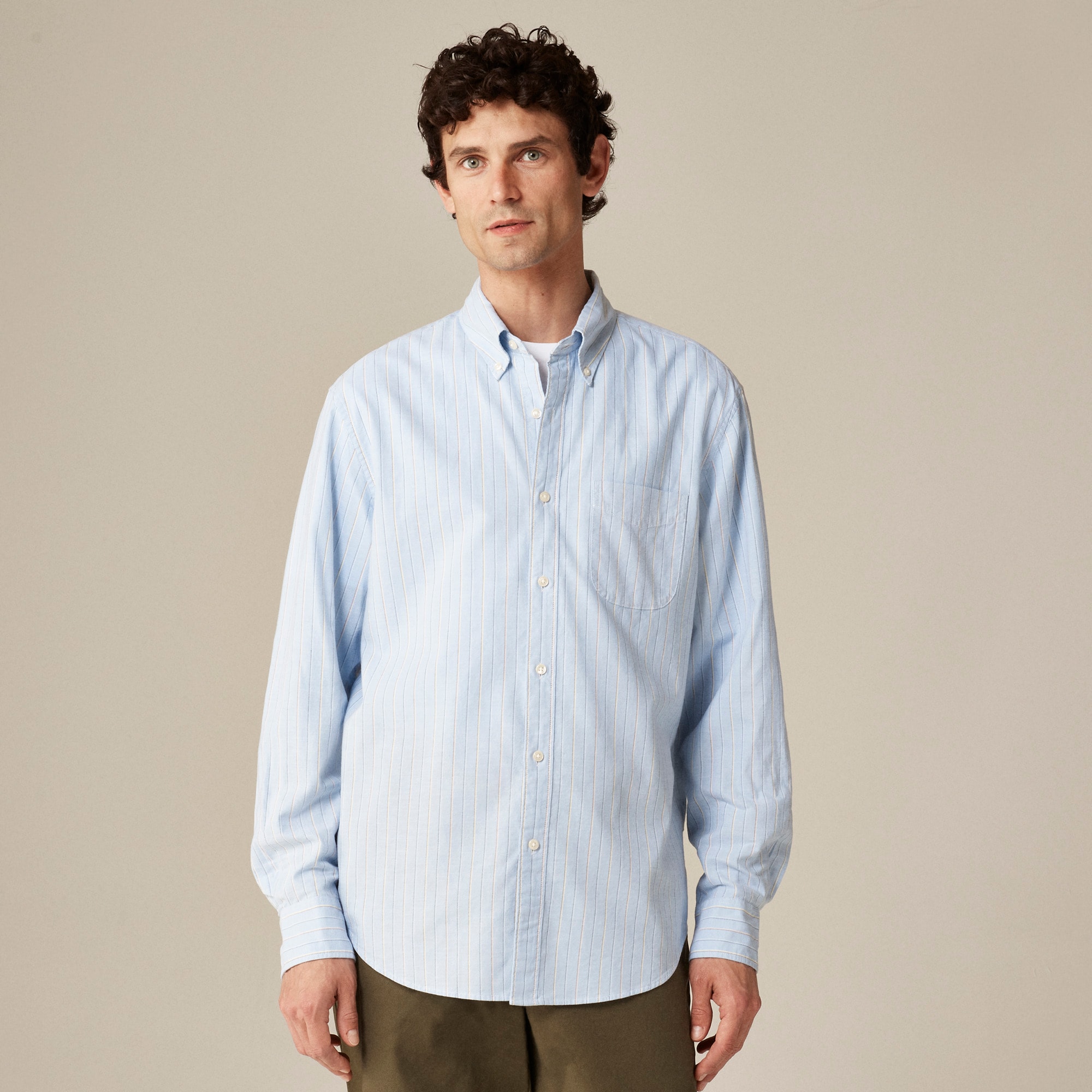 Broken-in organic cotton oxford shirt