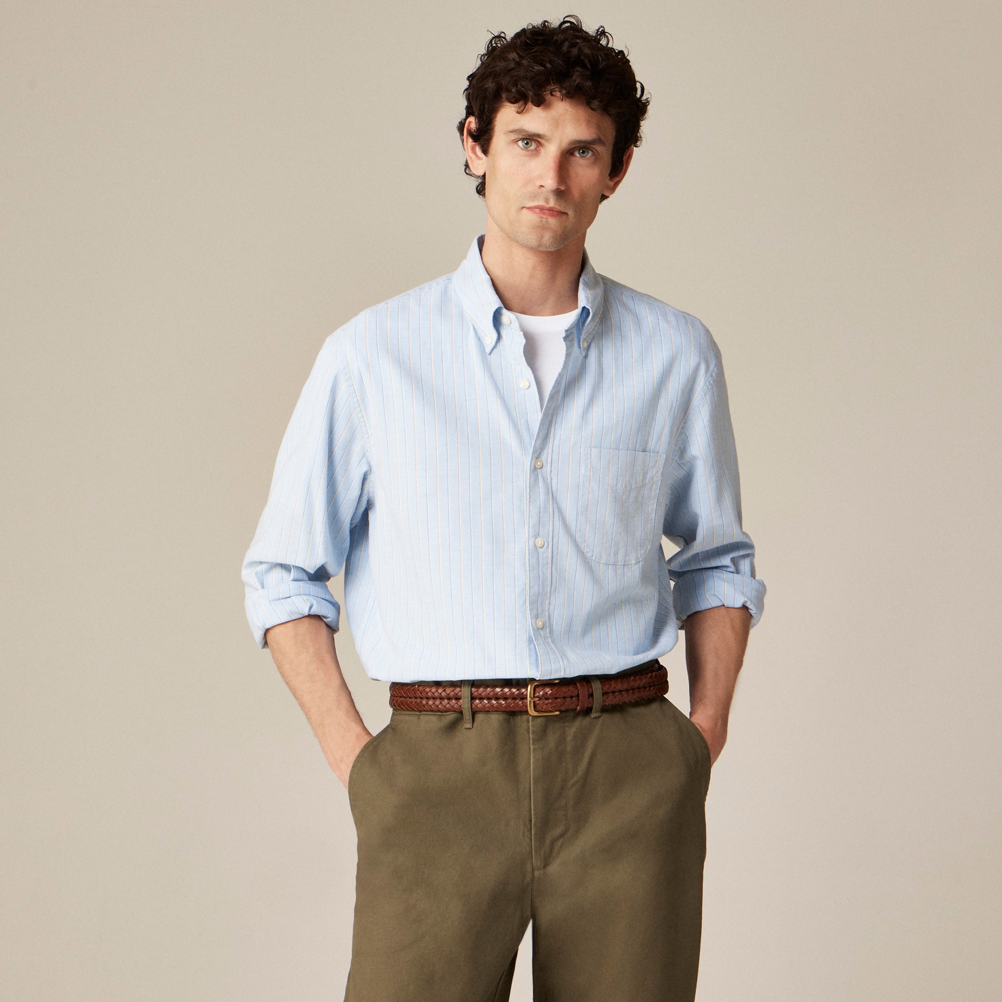 Broken-in organic cotton oxford shirt