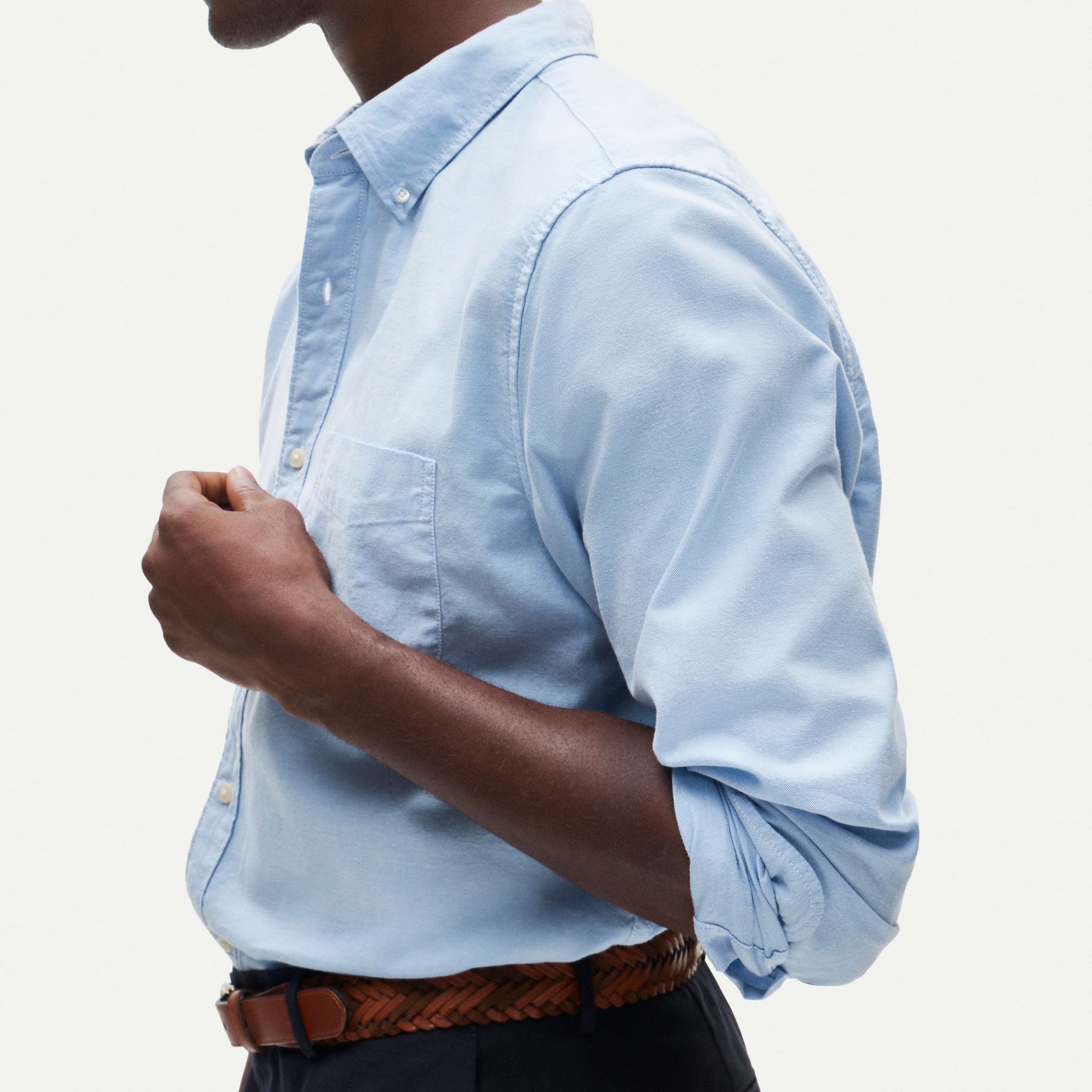 Broken-in organic cotton oxford shirt - thumbnail 6