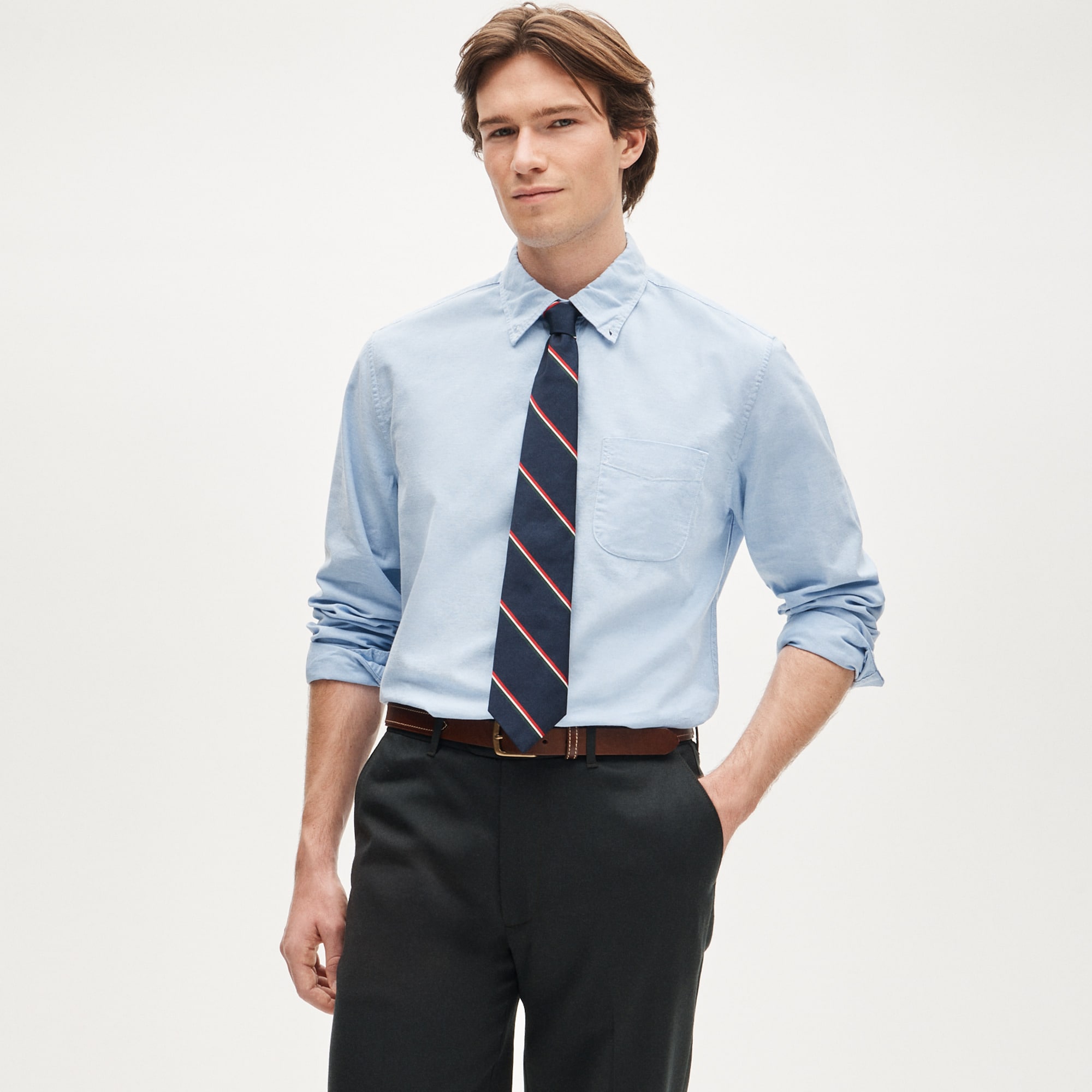 Broken-in organic cotton oxford shirt