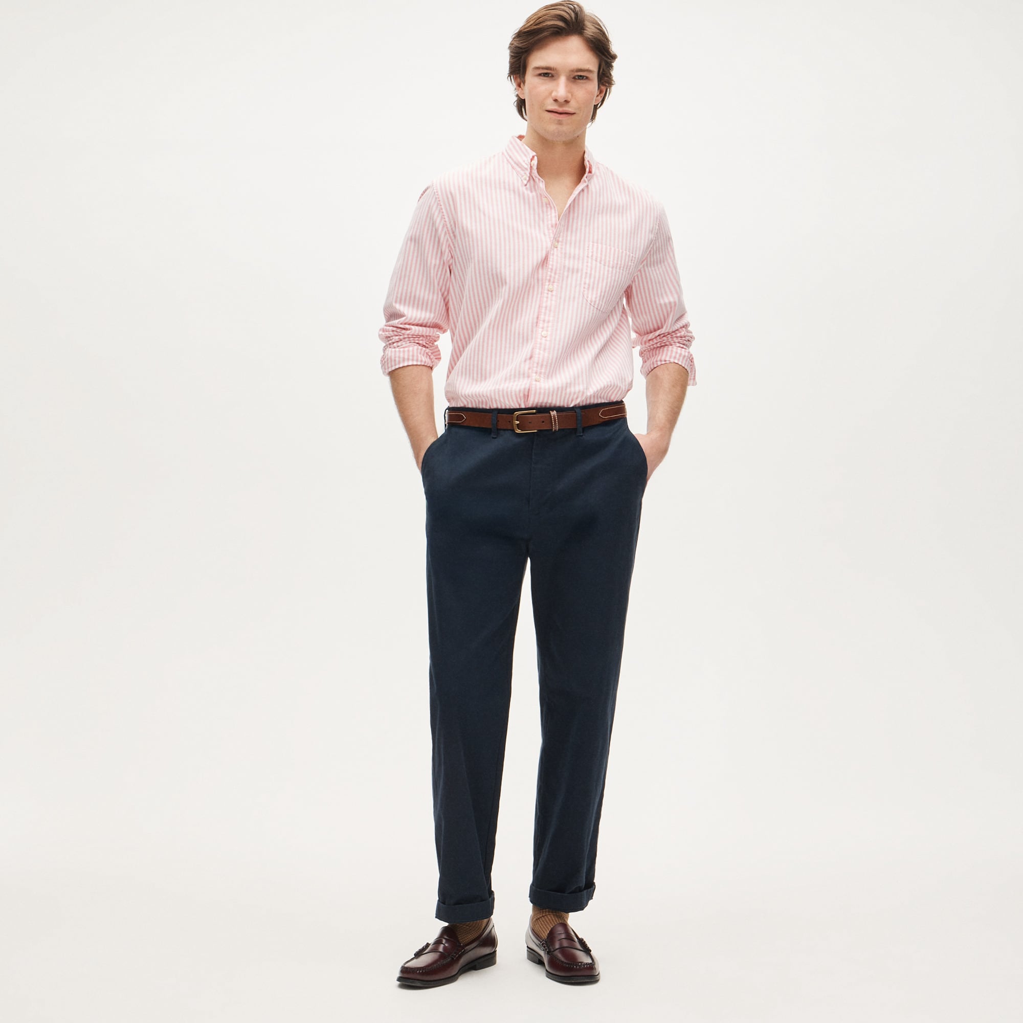 Broken-in organic cotton oxford shirt