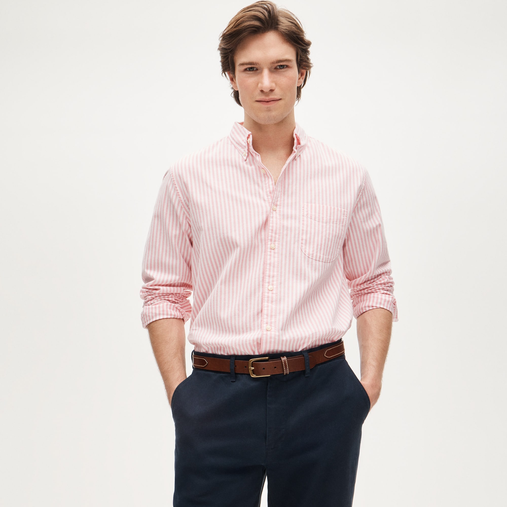Broken-in organic cotton oxford shirt