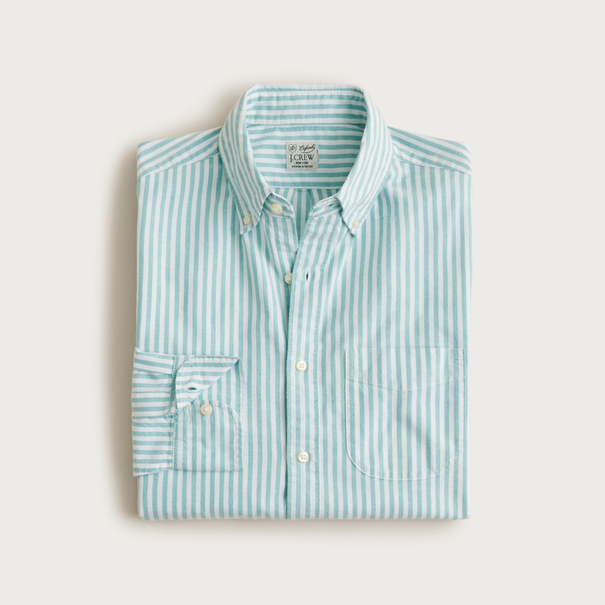 Broken-in organic cotton oxford shirt