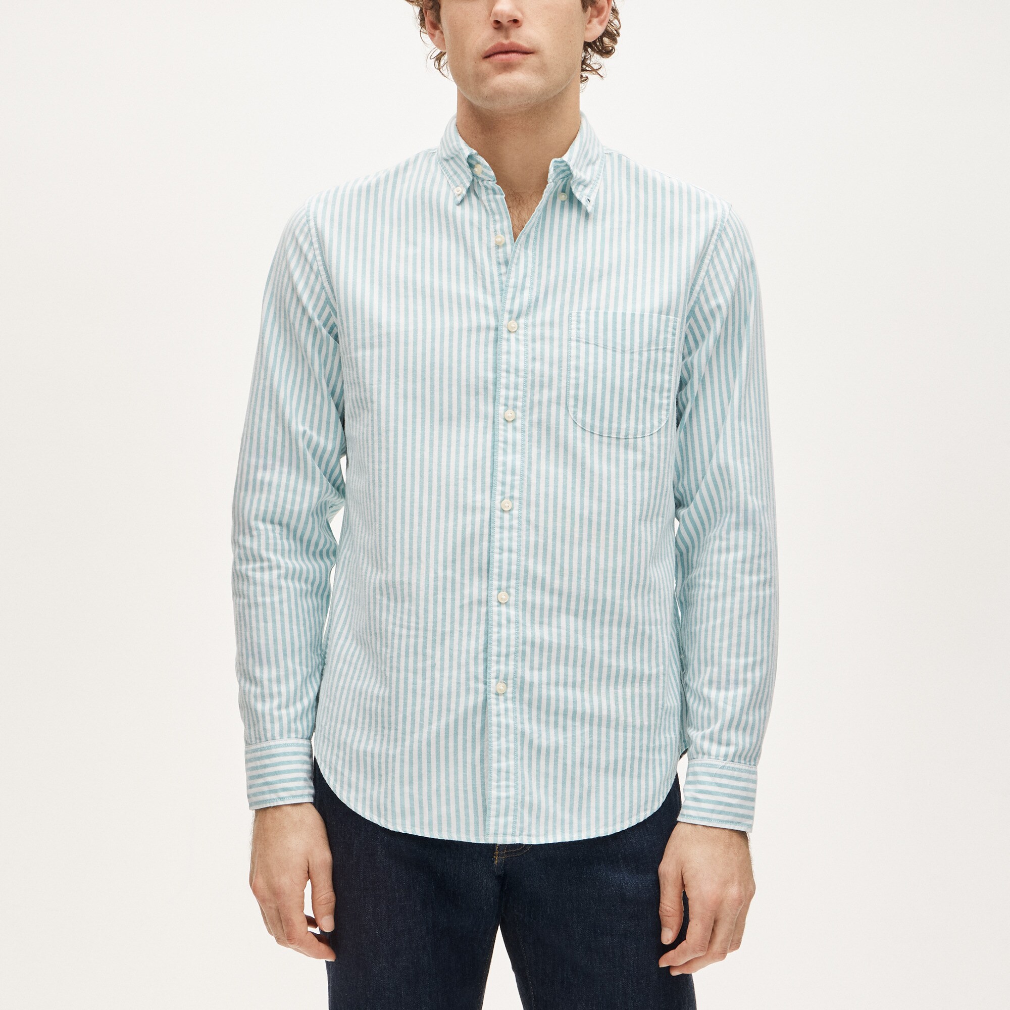 Broken-in organic cotton oxford shirt