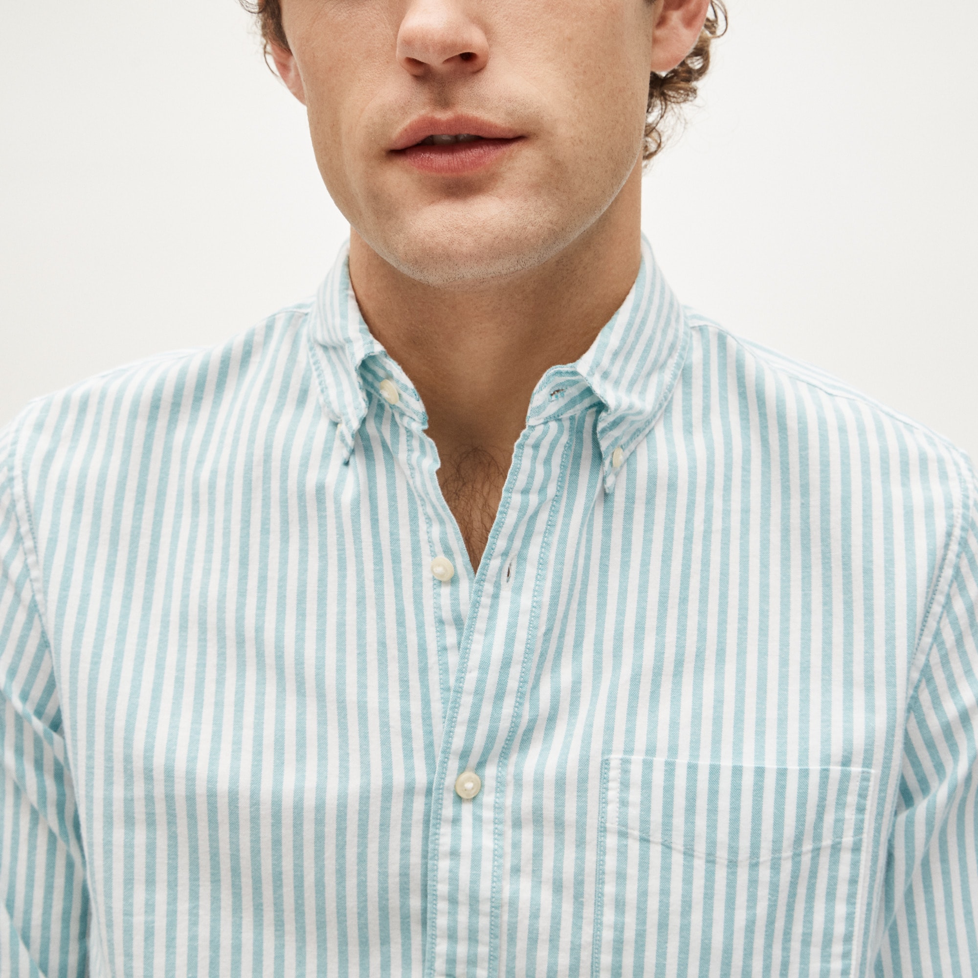 Broken-in organic cotton oxford shirt