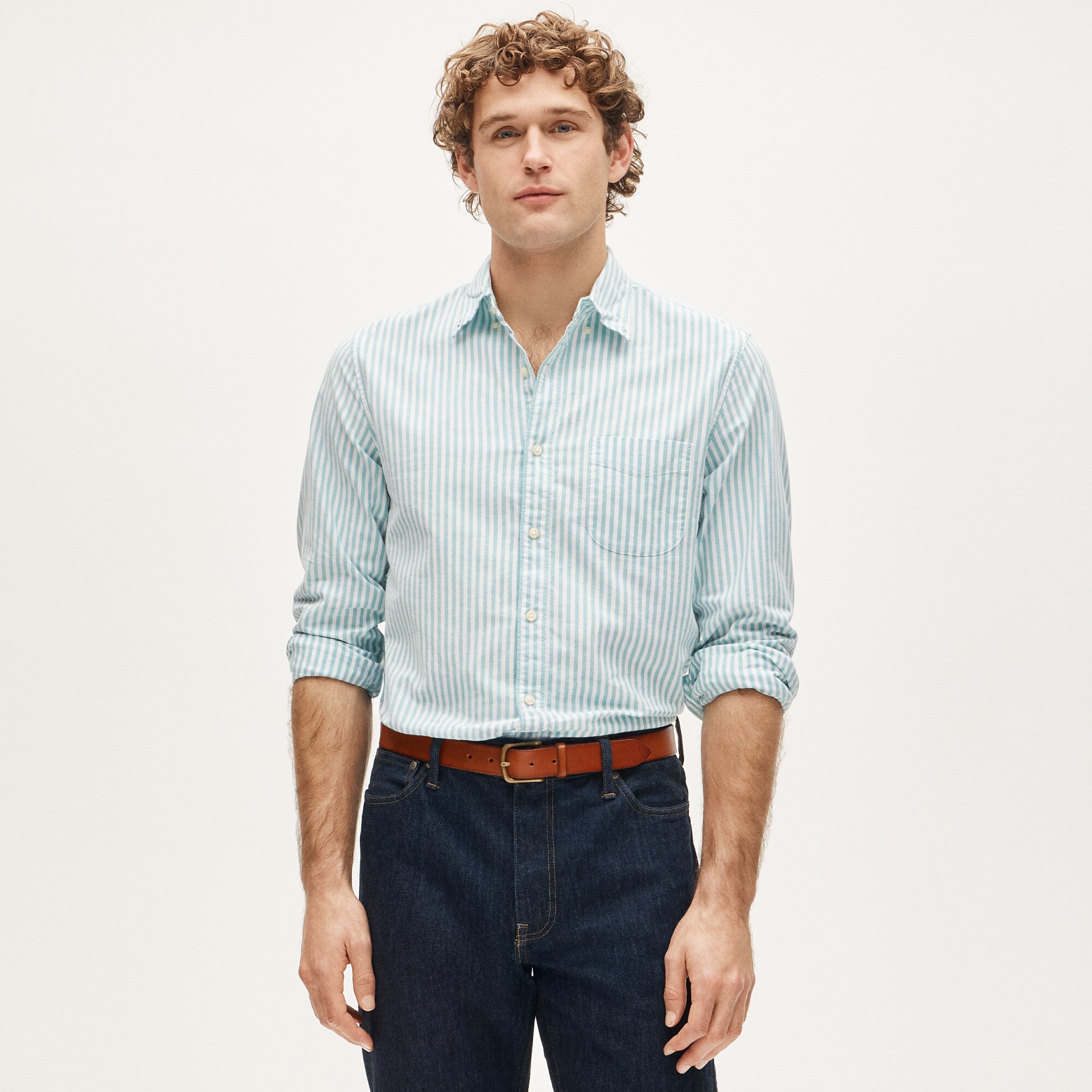 Broken-in organic cotton oxford shirt