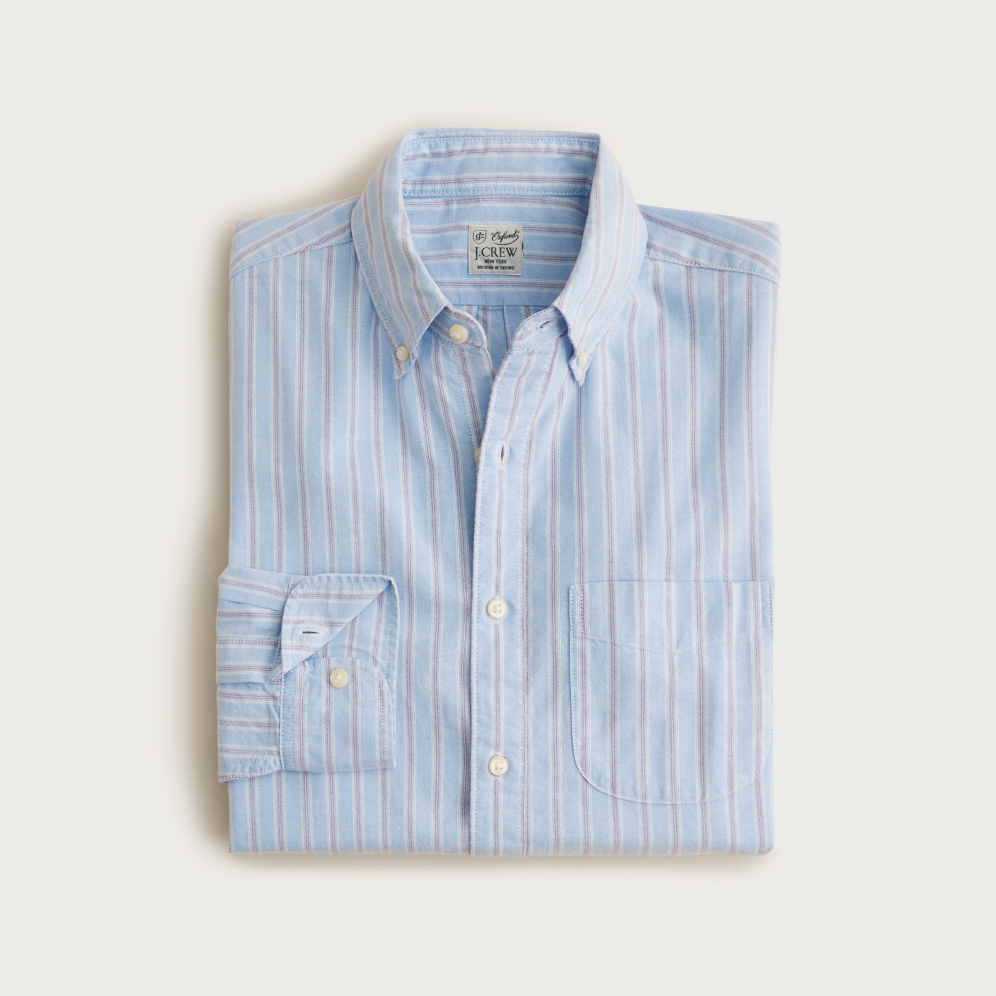 Broken-in organic cotton oxford shirt