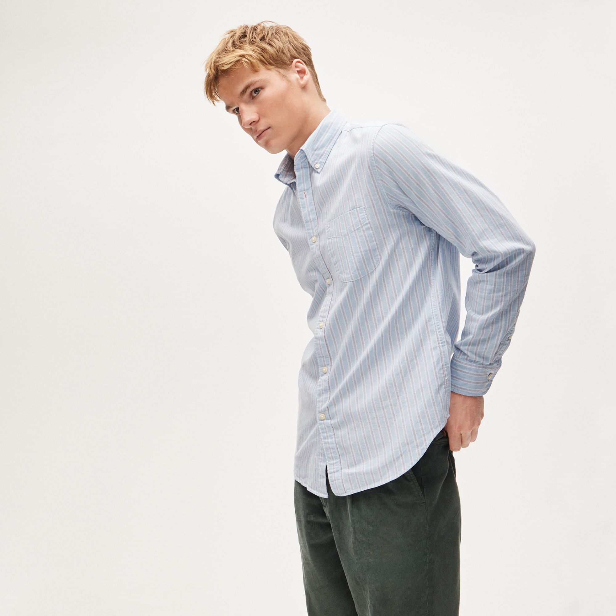 Broken-in organic cotton oxford shirt