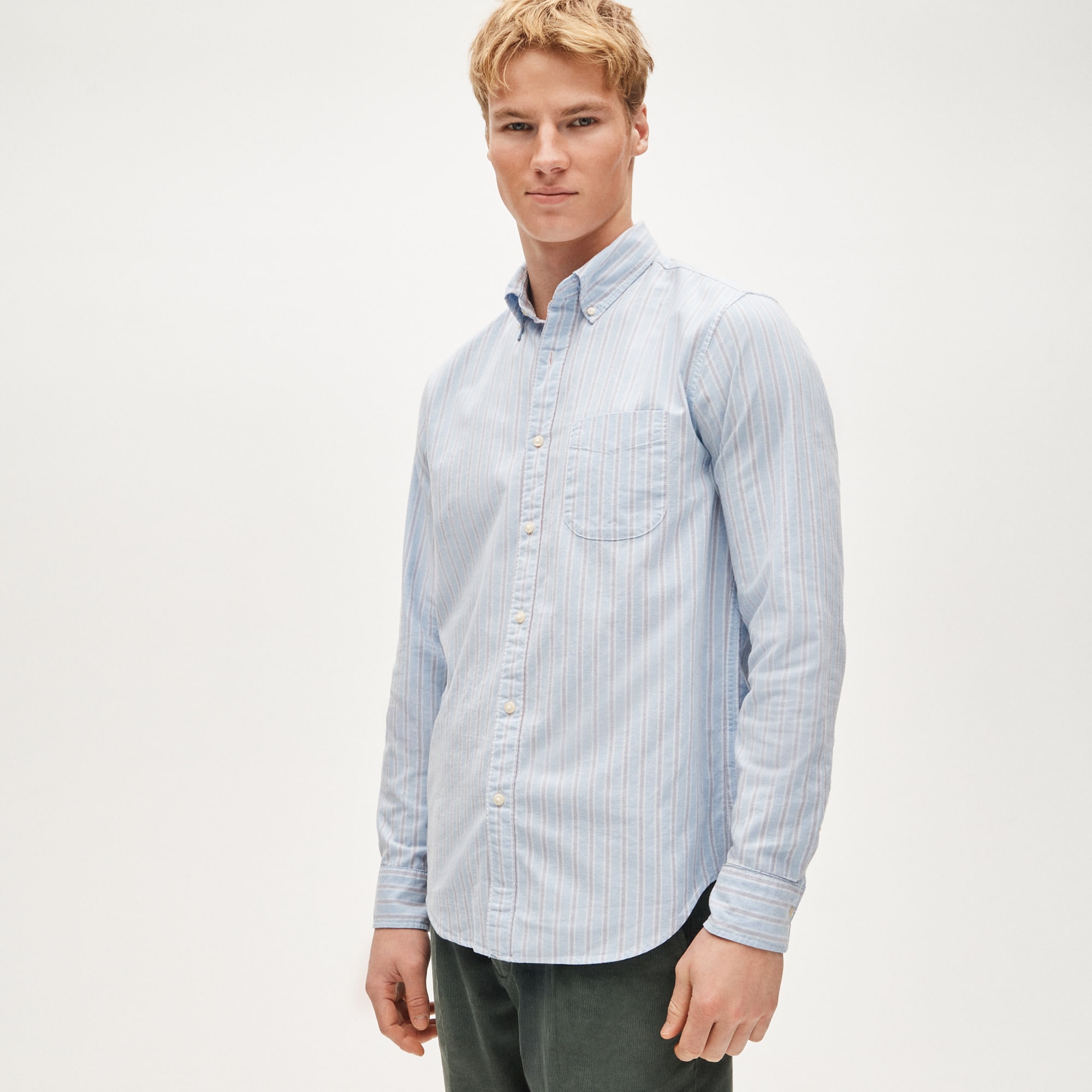 Broken-in organic cotton oxford shirt