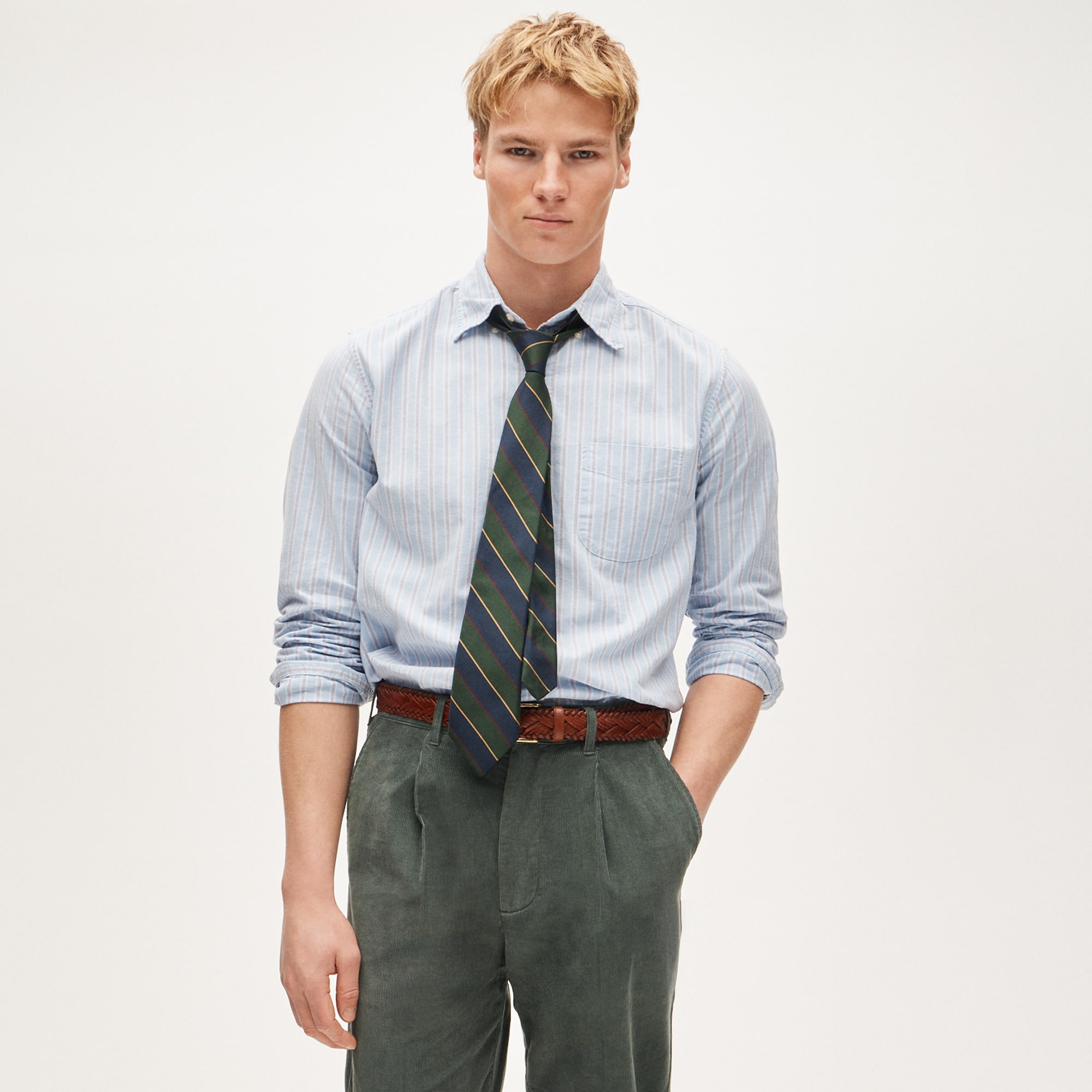 Broken-in organic cotton oxford shirt