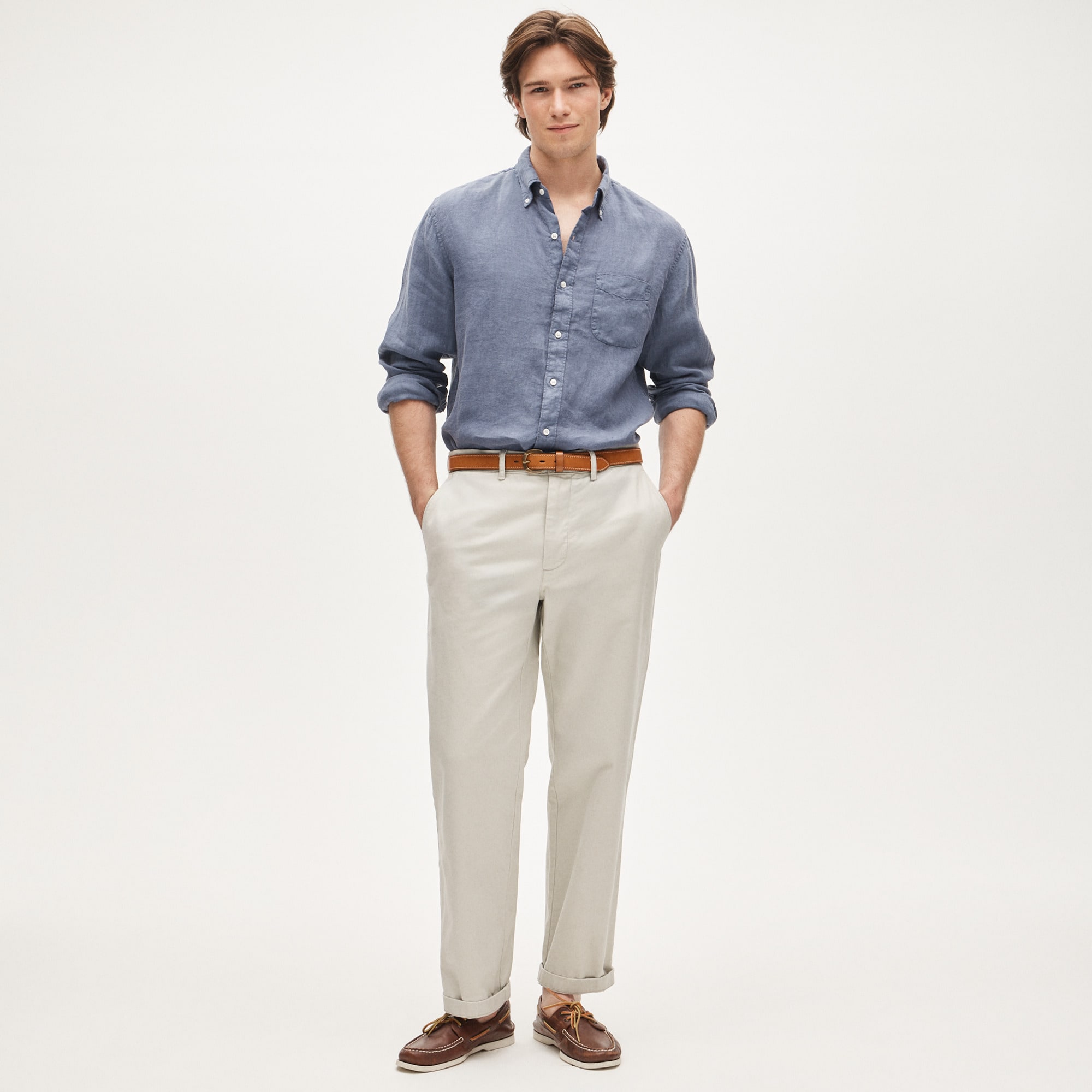 Baird McNutt garment-dyed Irish linen shirt