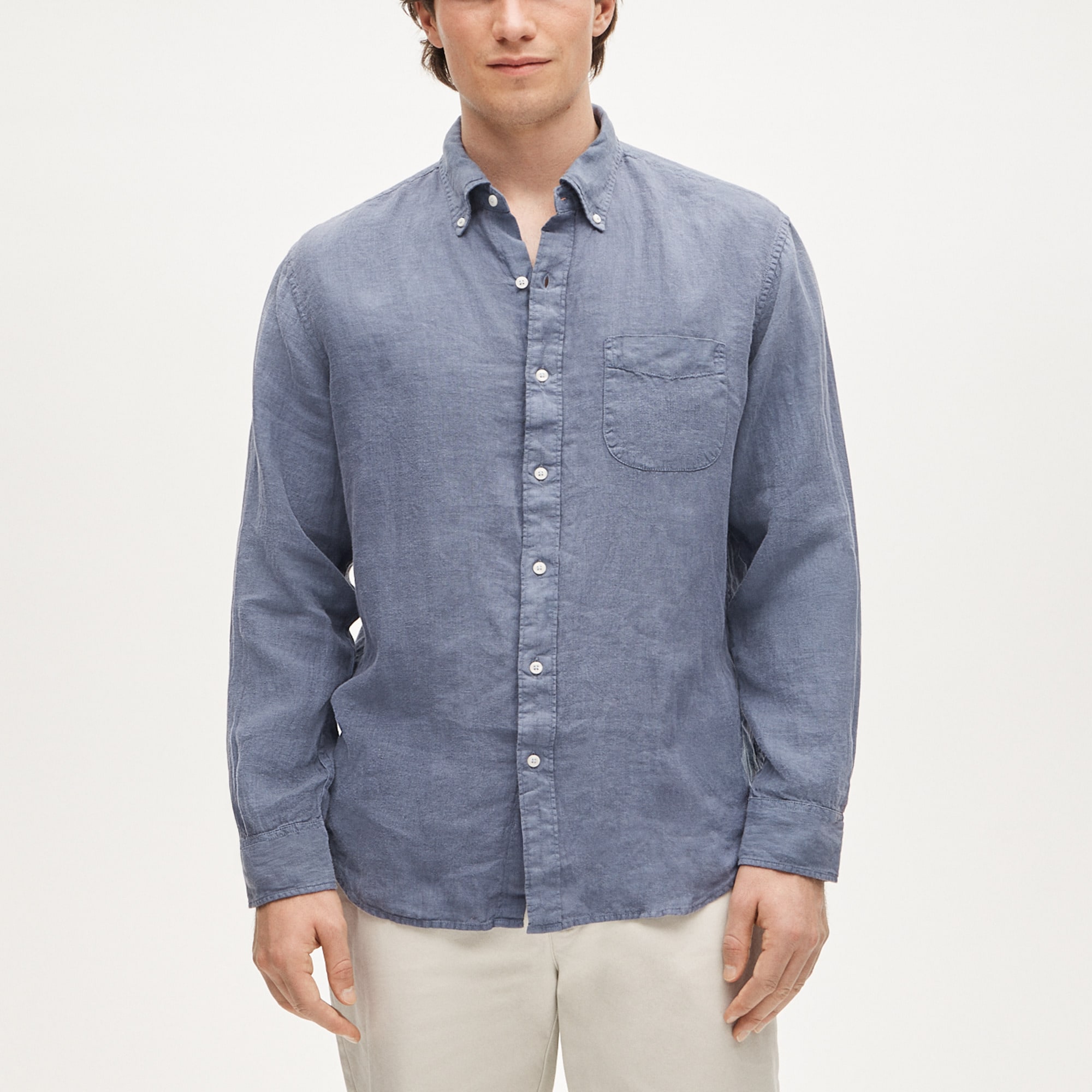 Baird McNutt garment-dyed Irish linen shirt