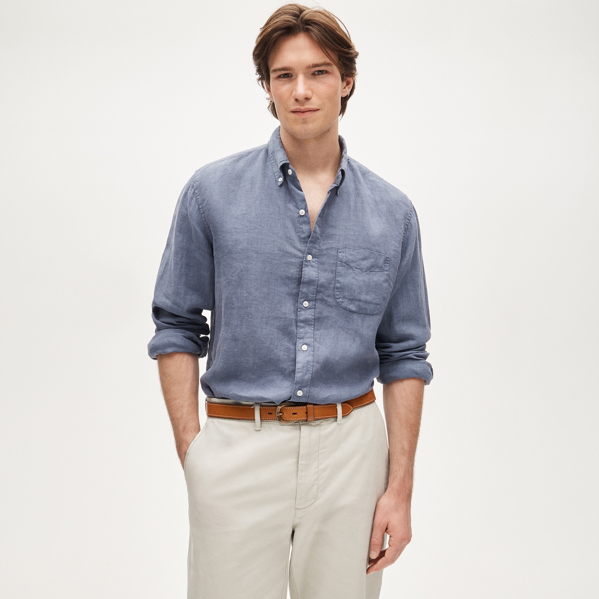Baird McNutt garment-dyed Irish linen shirt