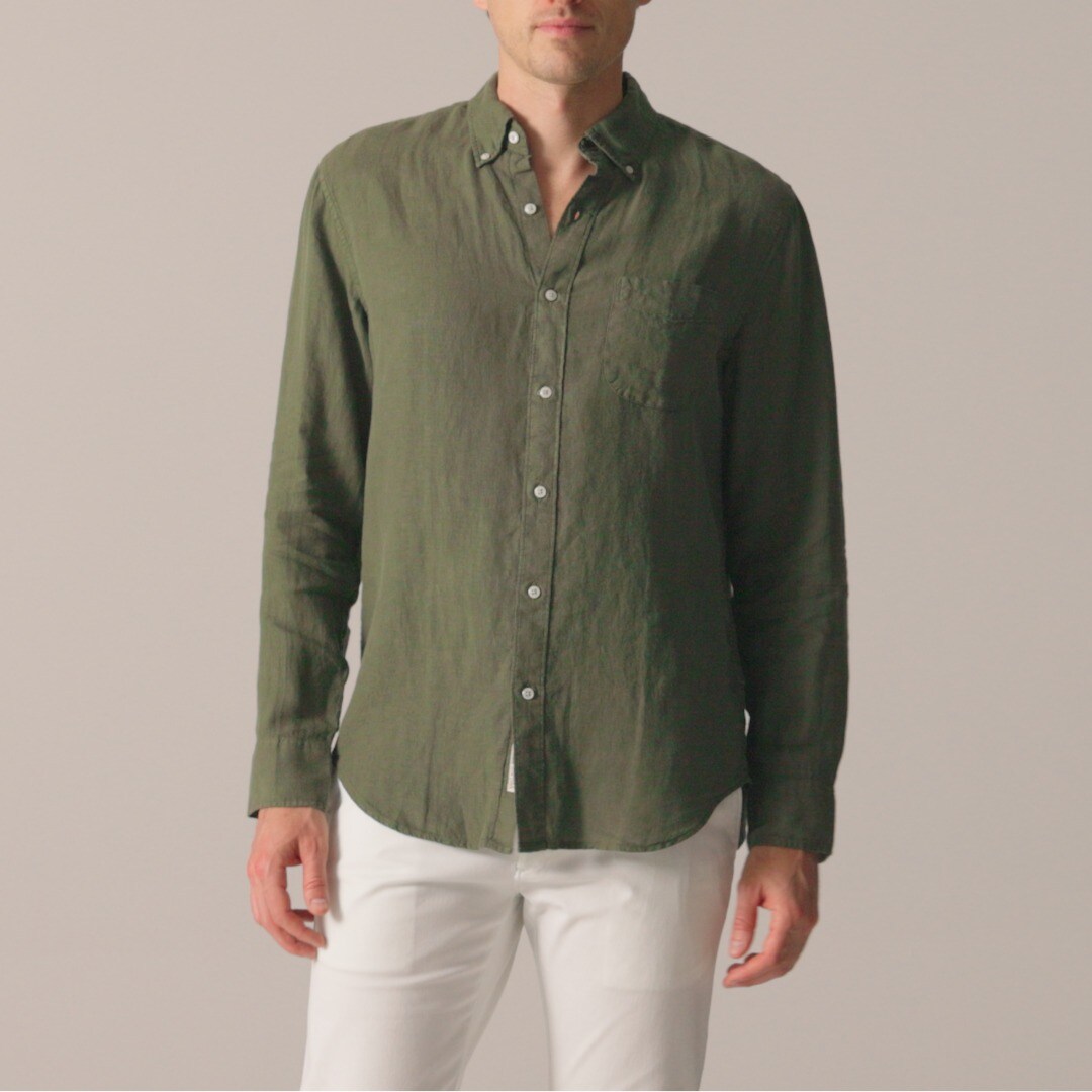 Baird McNutt garment-dyed Irish linen shirt