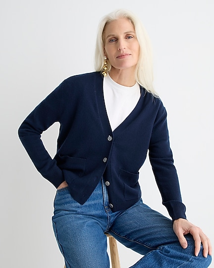 j.crew: cashmere patch-pocket cardigan sweater for women