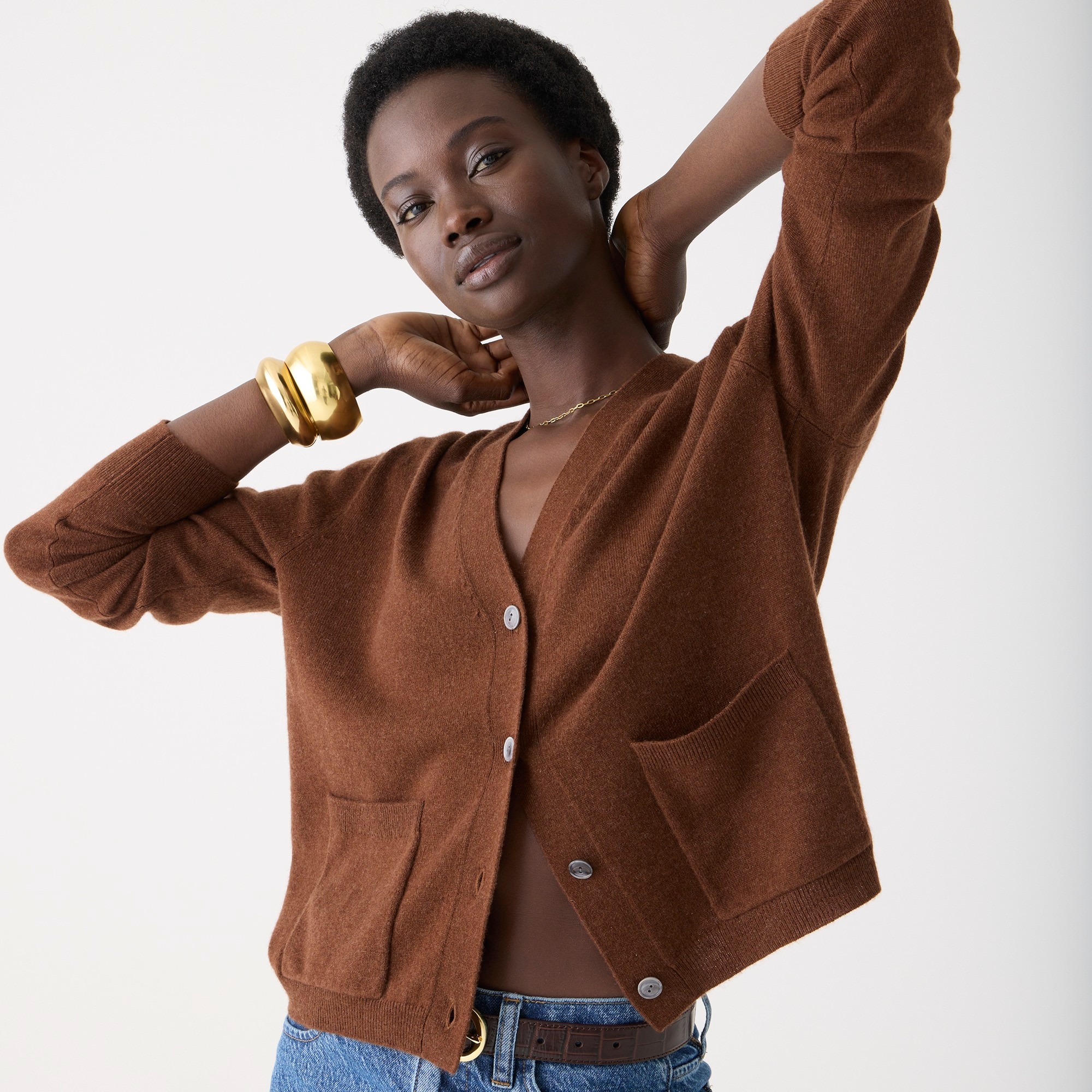 J.Crew: Cashmere Patch-pocket Cardigan Sweater For Women